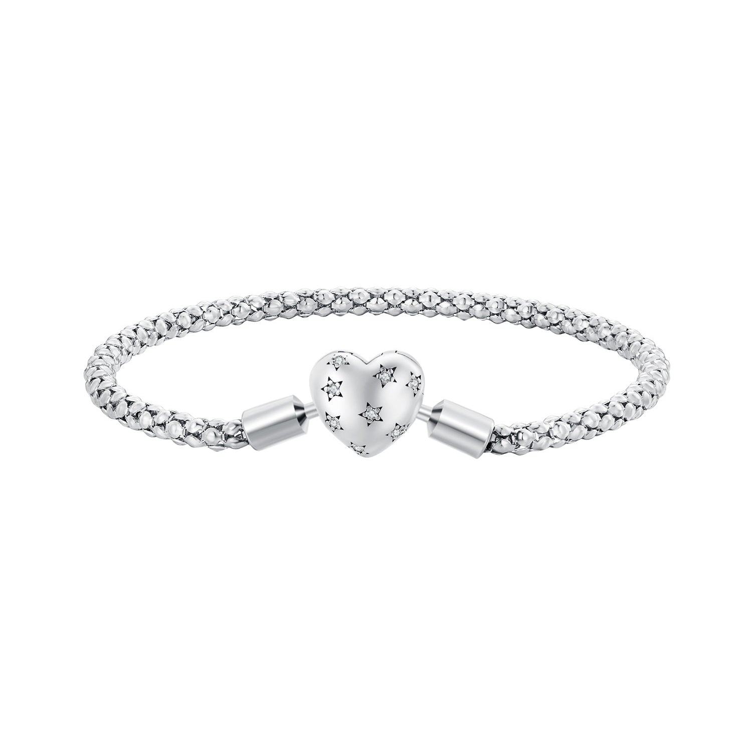 925 Sterling Silver Oxidized Silver Bracelets 17.0 Size with CZ for Women DestGlow