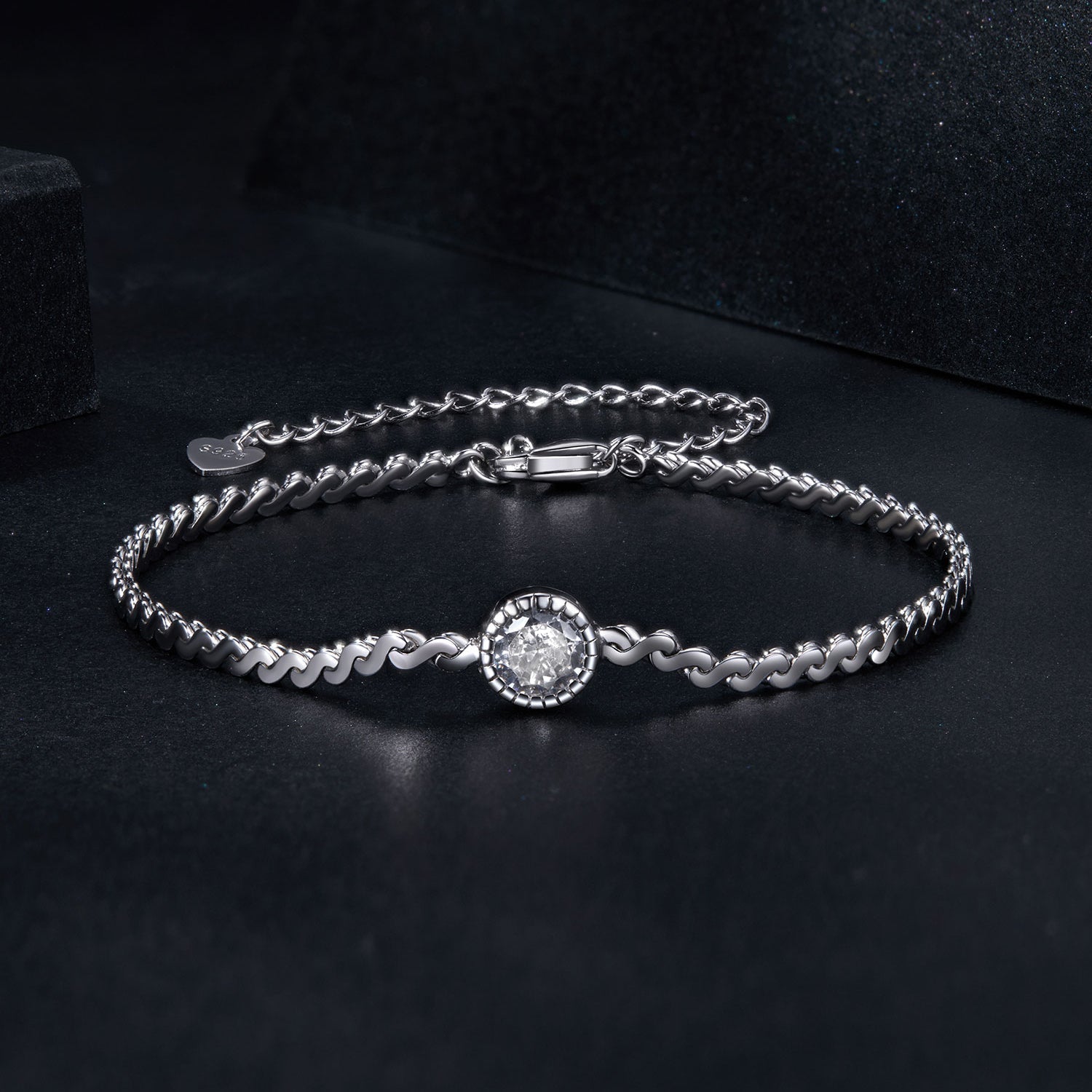 S925 Sterling Silver 5.0mm Moissanite Bracelet for Women DestGlow