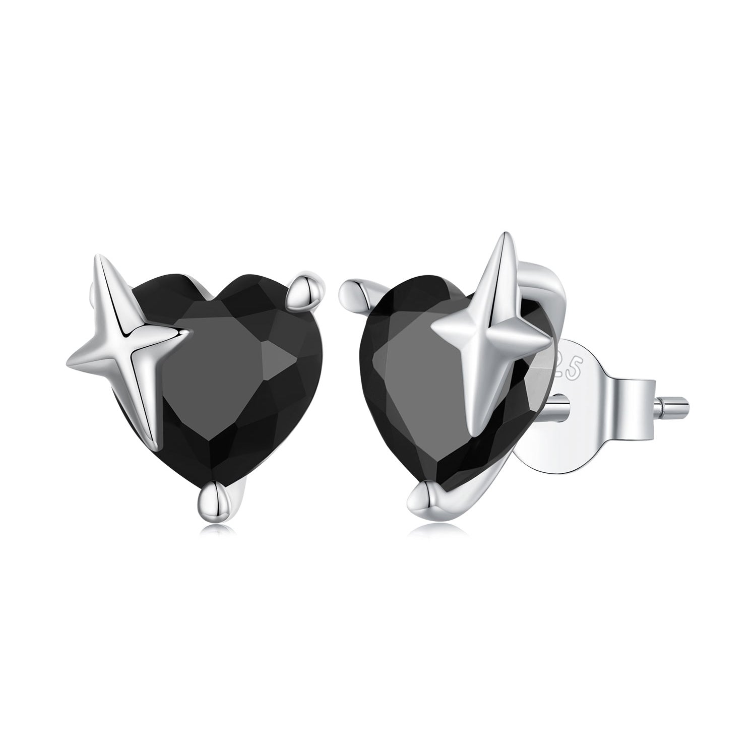 925 Sterling Silver Earrings with Pavé Setting and CZ DestGlow