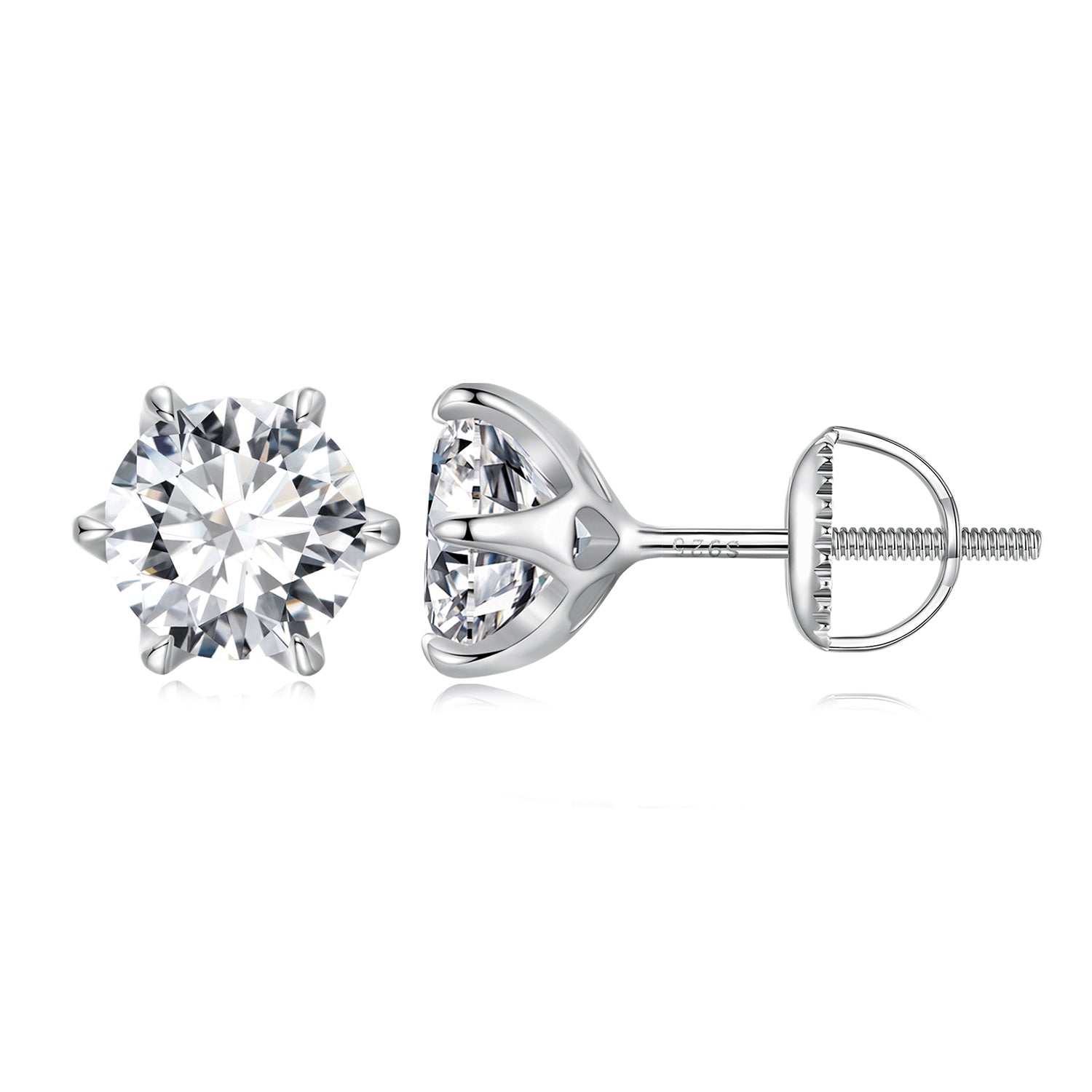 S925 Sterling Silver 2.00 Carat Moissanite Earrings for Women DestGlow
