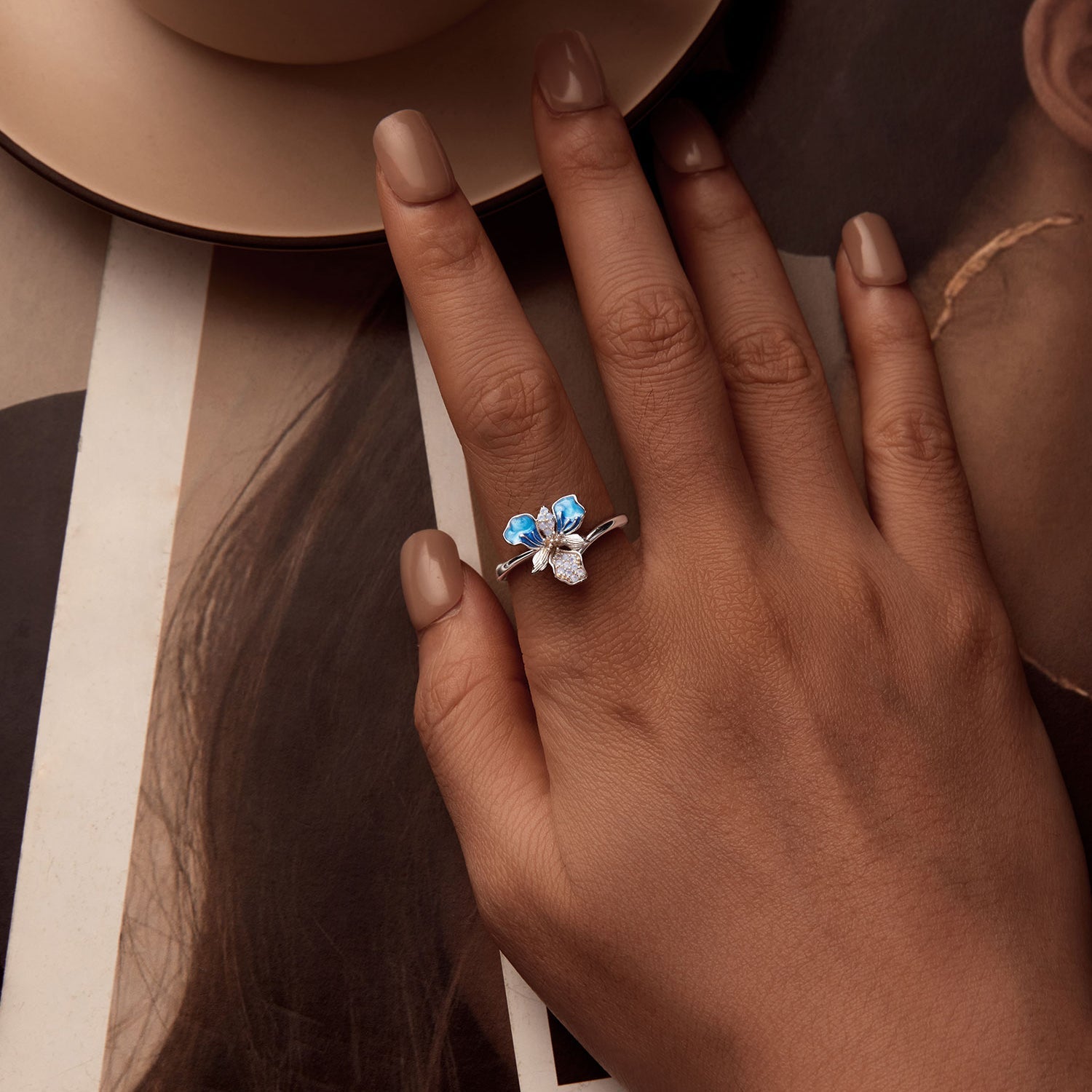925 Sterling Silver Opal Enamel Ring for Women DestGlow