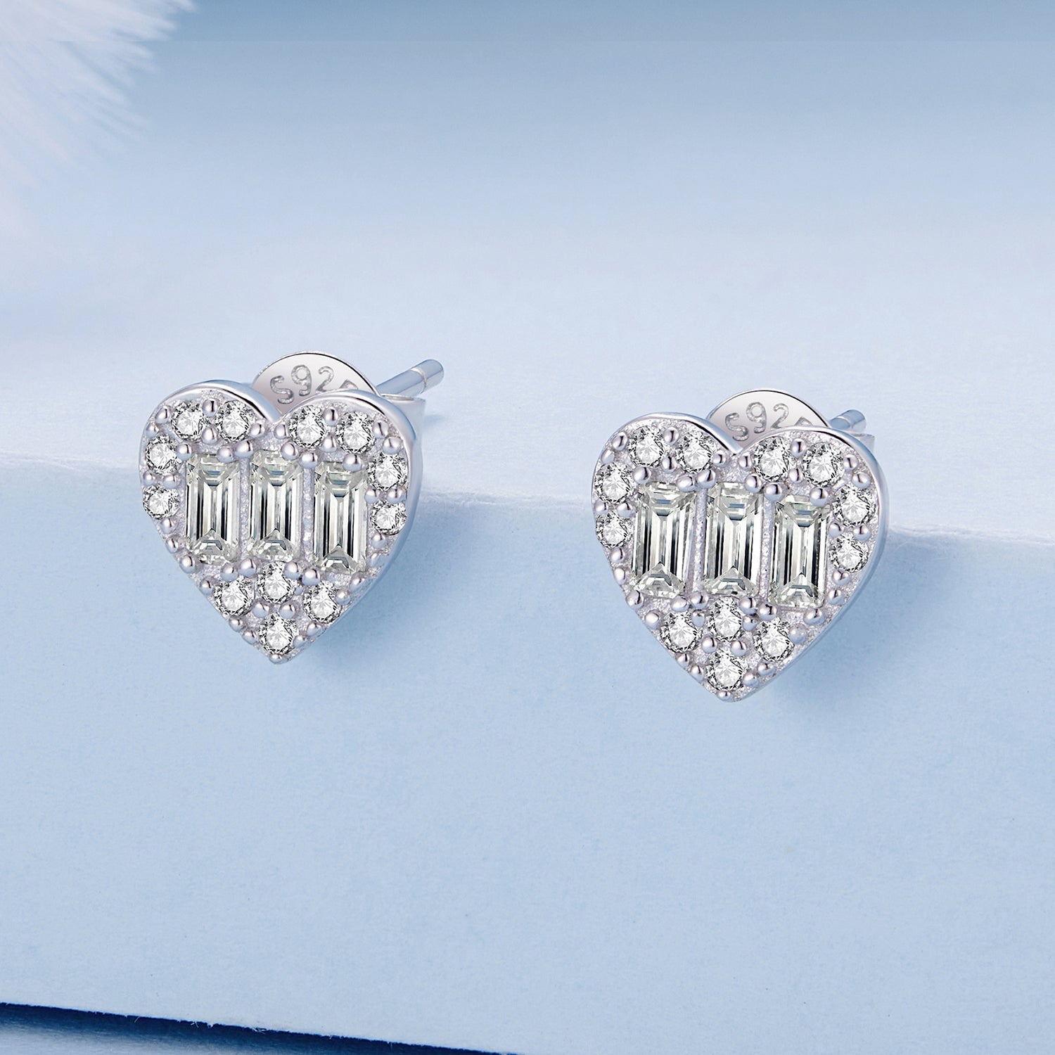 925 Sterling Silver Earrings with Pavé Set CZ DestGlow