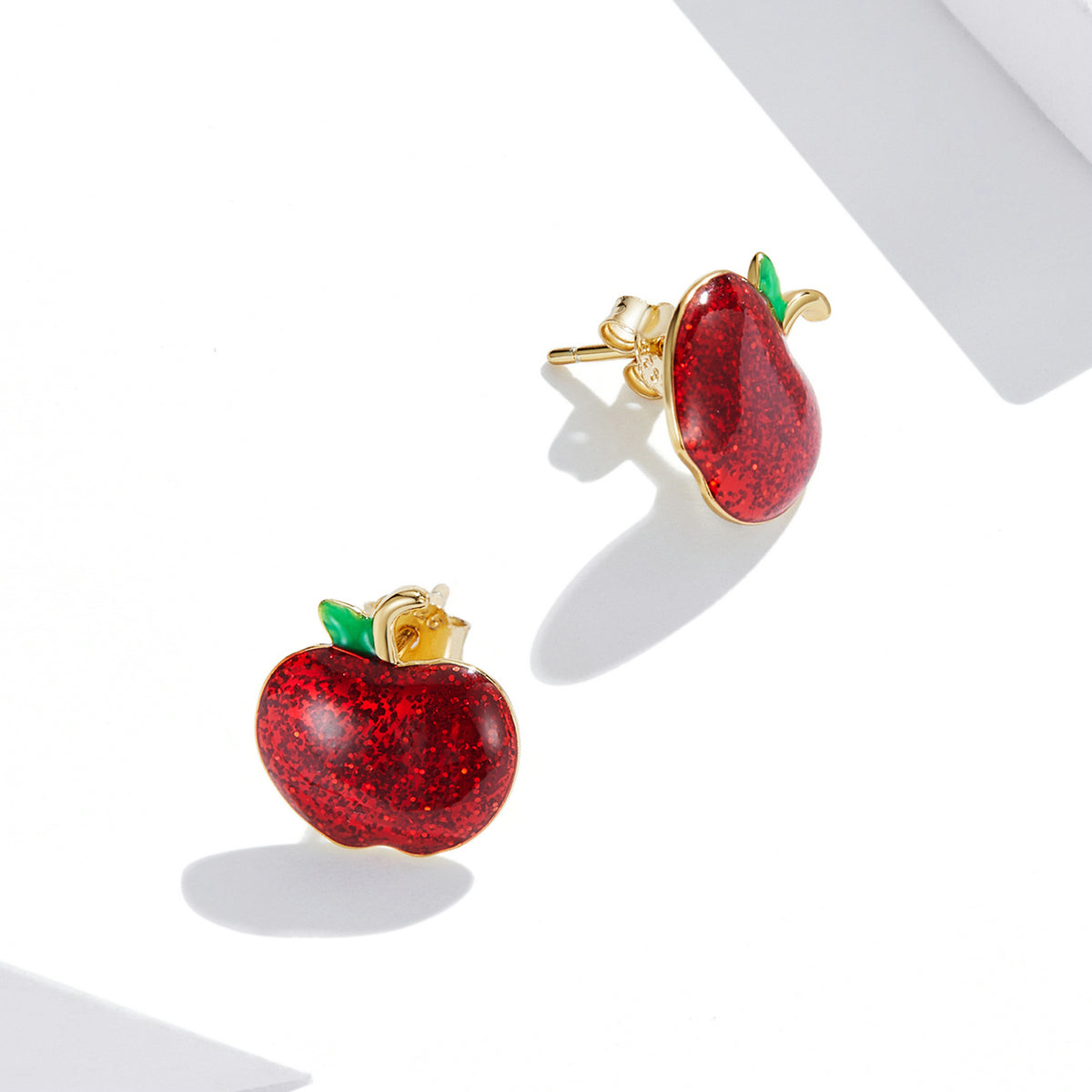 925 Sterling Silver Enamel Plated Gold Earrings DestGlow