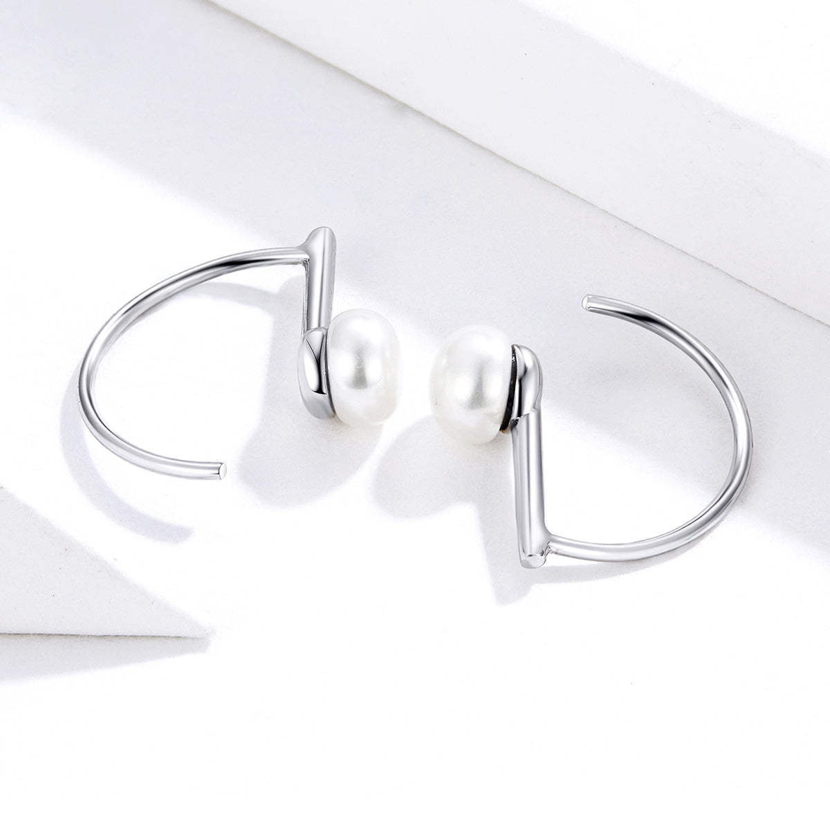 925 Sterling Silver Earrings in Rose Gold with Beads for Women DestGlow