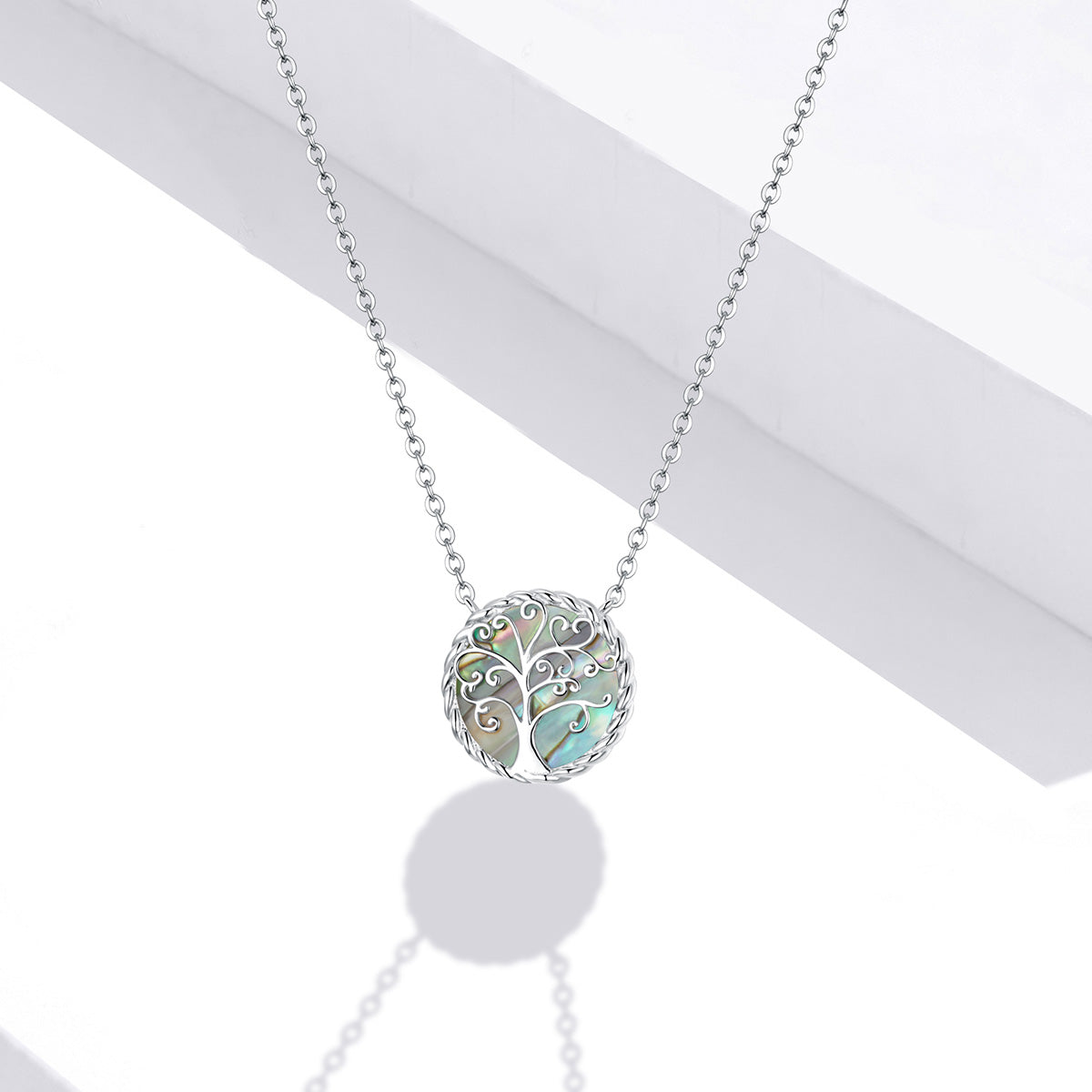 925 Sterling Silver Adjustable Mica Necklace for Women DestGlow