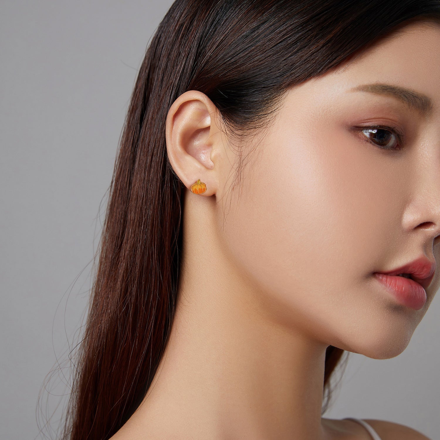 925 Sterling Silver Earrings with Enamel Finish in Gold Plating - 0.8*0.9cm for Women DestGlow