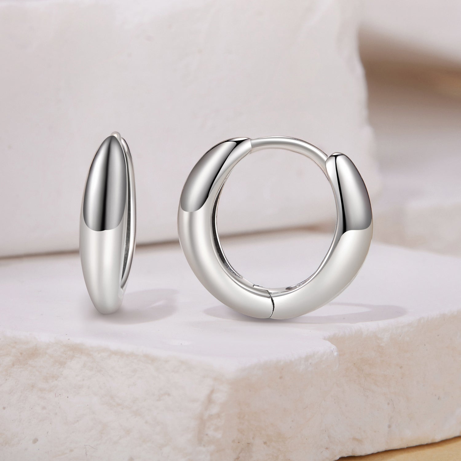 925 Sterling Silver Oxidized Hoop Earrings for Women DestGlow