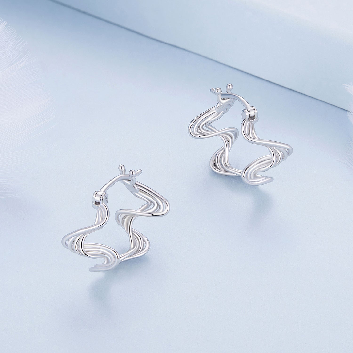 925 Sterling Silver Earrings 18mm x 10mm for Women DestGlow