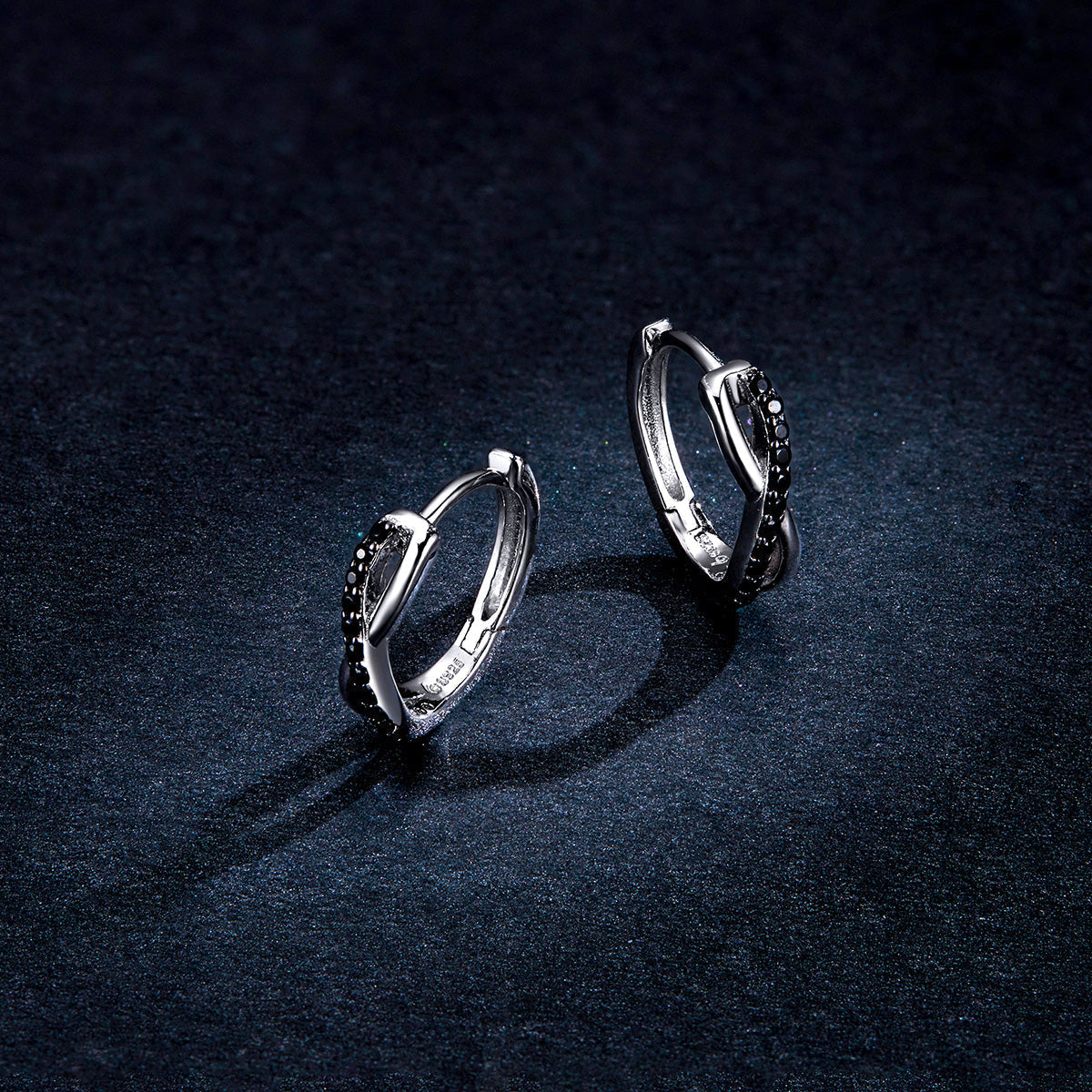 925 Sterling Silver Earrings 1.3*0.4cm with Pavé Setting CZ for Women DestGlow