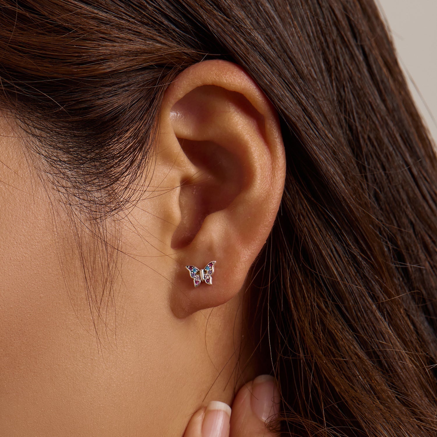 925 Sterling Silver Earrings with Pavé Setting CZ and Oxidized Silver DestGlow