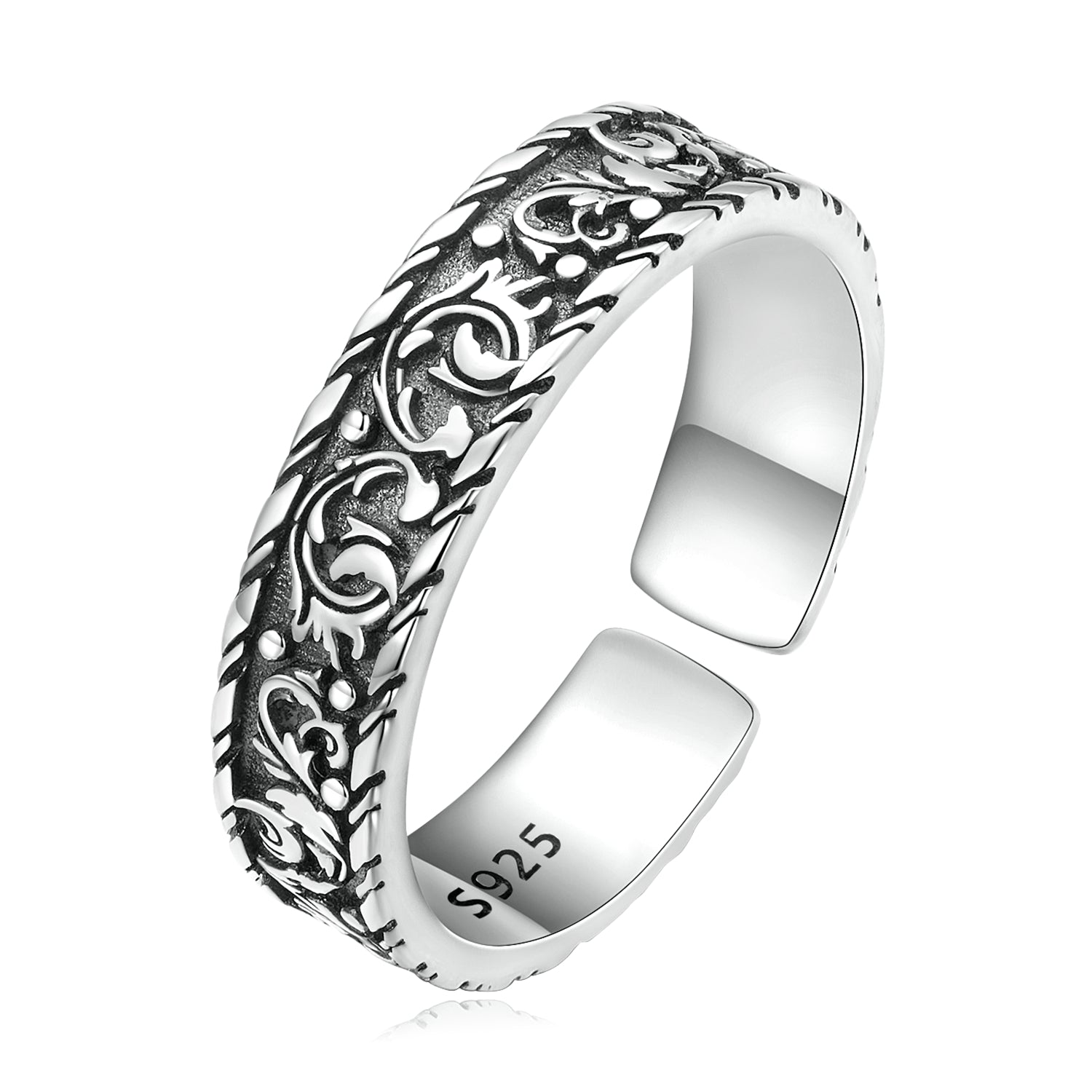 925 Oxidized Silver 0.5cm Ring DestGlow