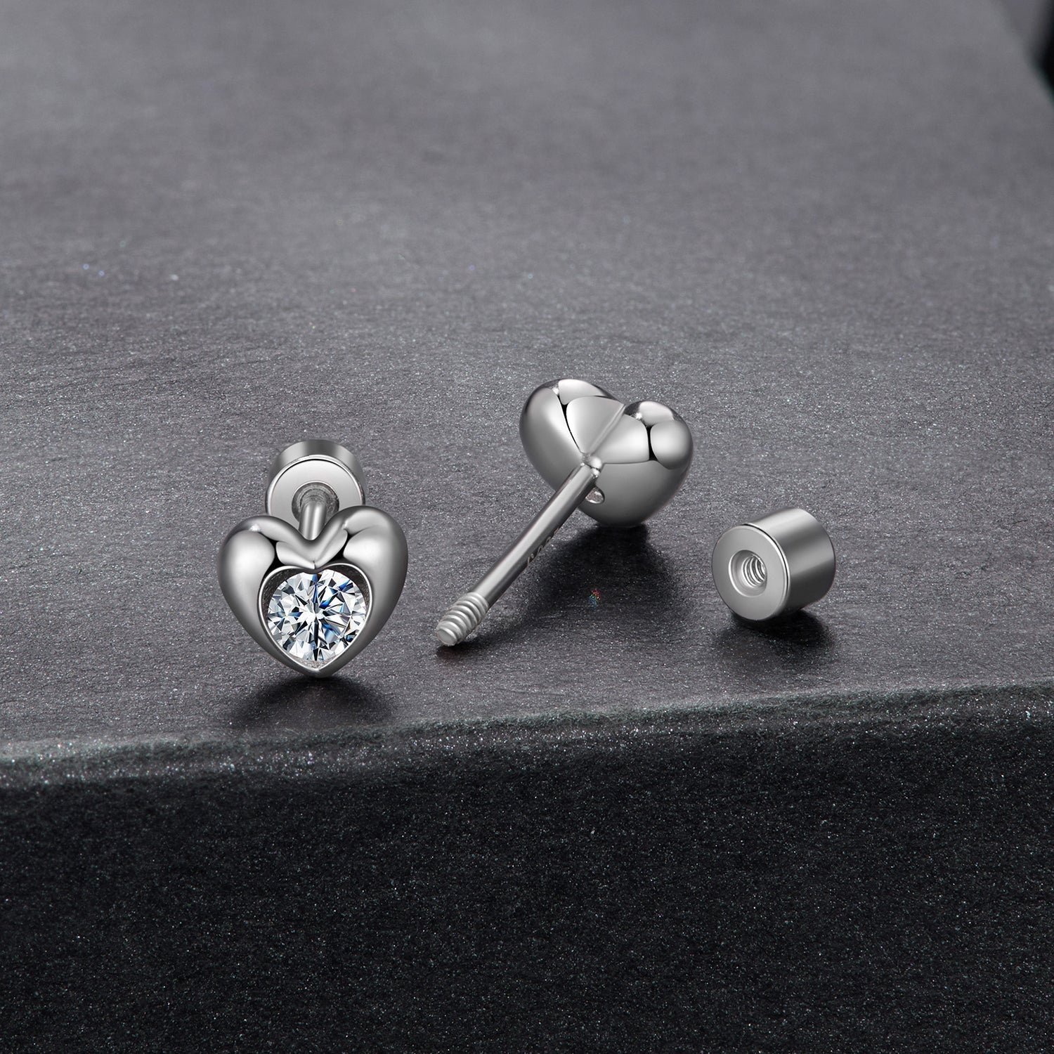 925 Sterling Silver Moissanite Earrings 0.5cm for Women DestGlow