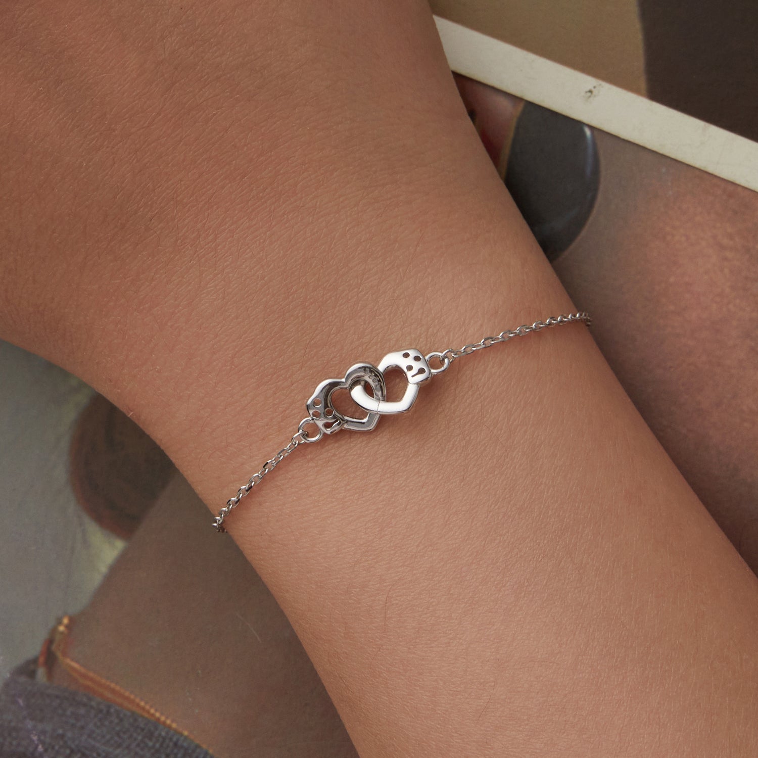925 Sterling Silver White Gold Plated Chain Bracelet for Women DestGlow