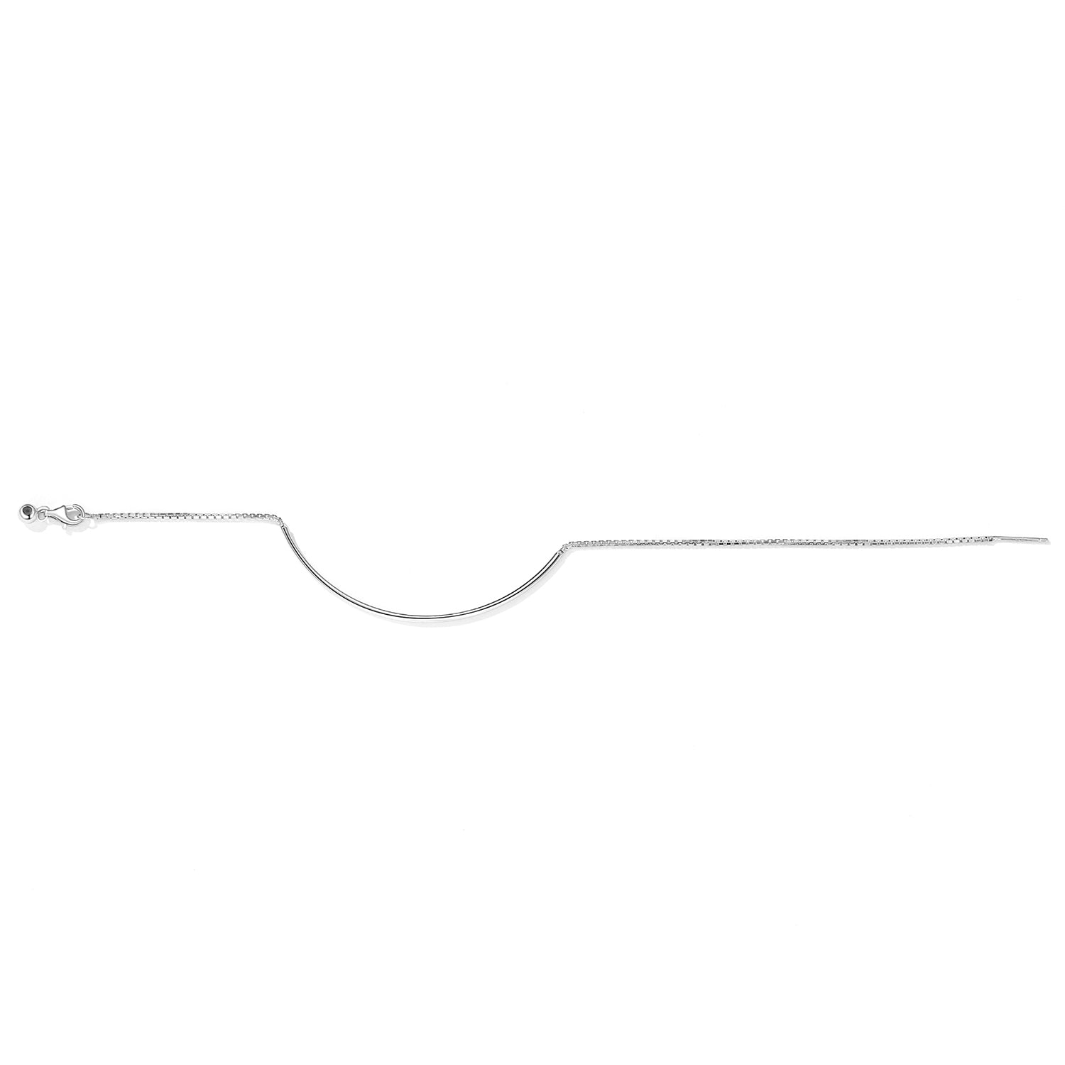 925 Sterling Silver Adjustable Platinum-Plated Bracelet for Women DestGlow