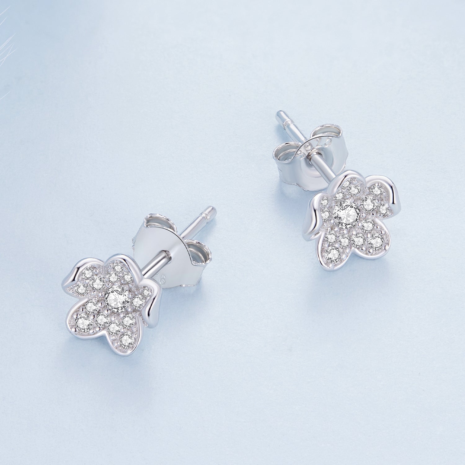 S925 Sterling Silver Pavé Setting CZ Earrings DestGlow