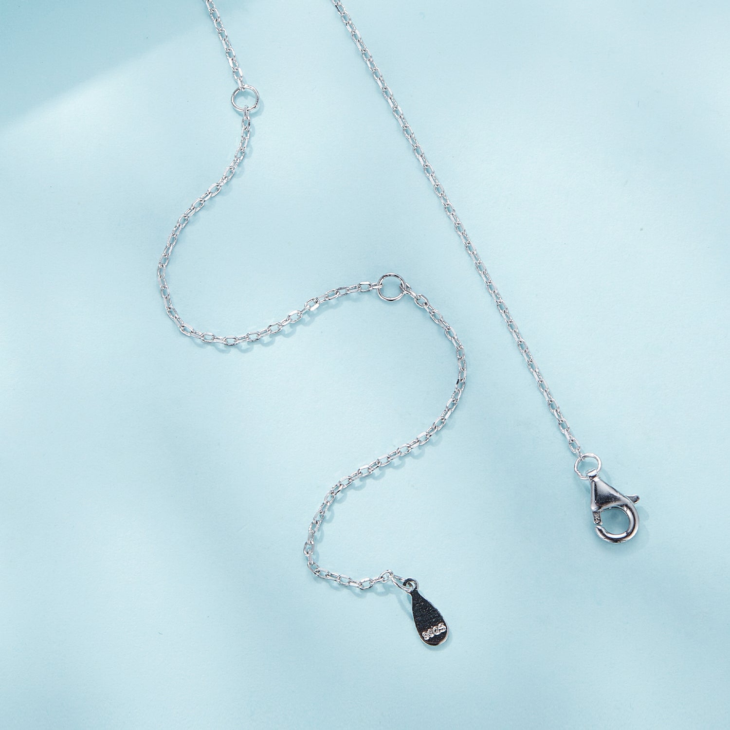925 Sterling Silver Necklace with 19*18mm Pavé Setting CZ Pendant DestGlow
