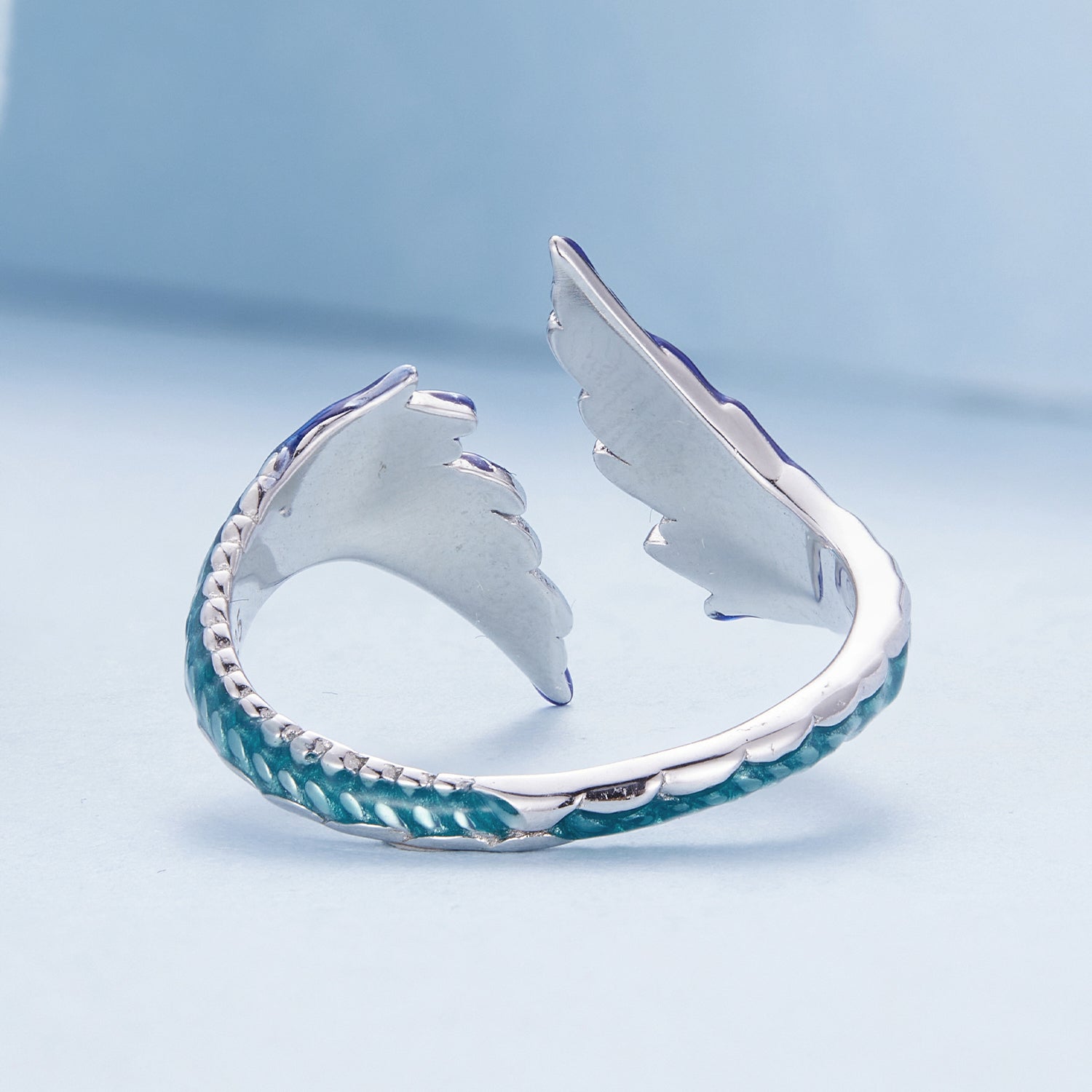 925 Sterling Silver Enamel Ring Size 9.0 for Women DestGlow