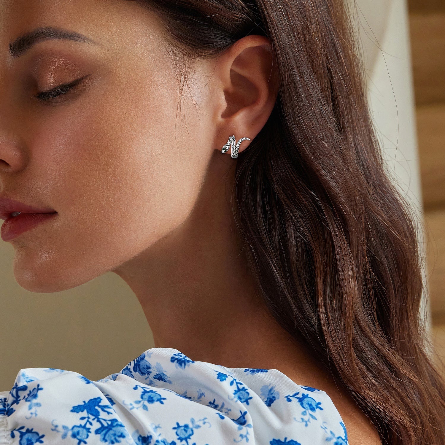 925 Sterling Silver Earrings with Pavé Setting CZ in Oxidized Finish DestGlow