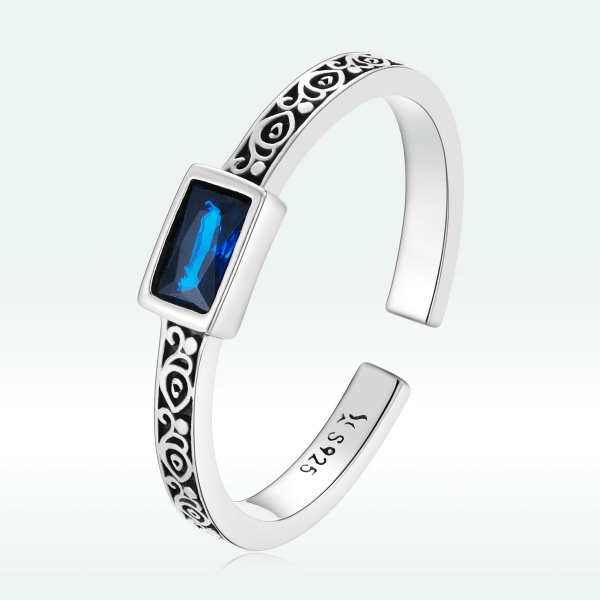 925 Sterling Silver Ring with Pavé Setting CZ DestGlow