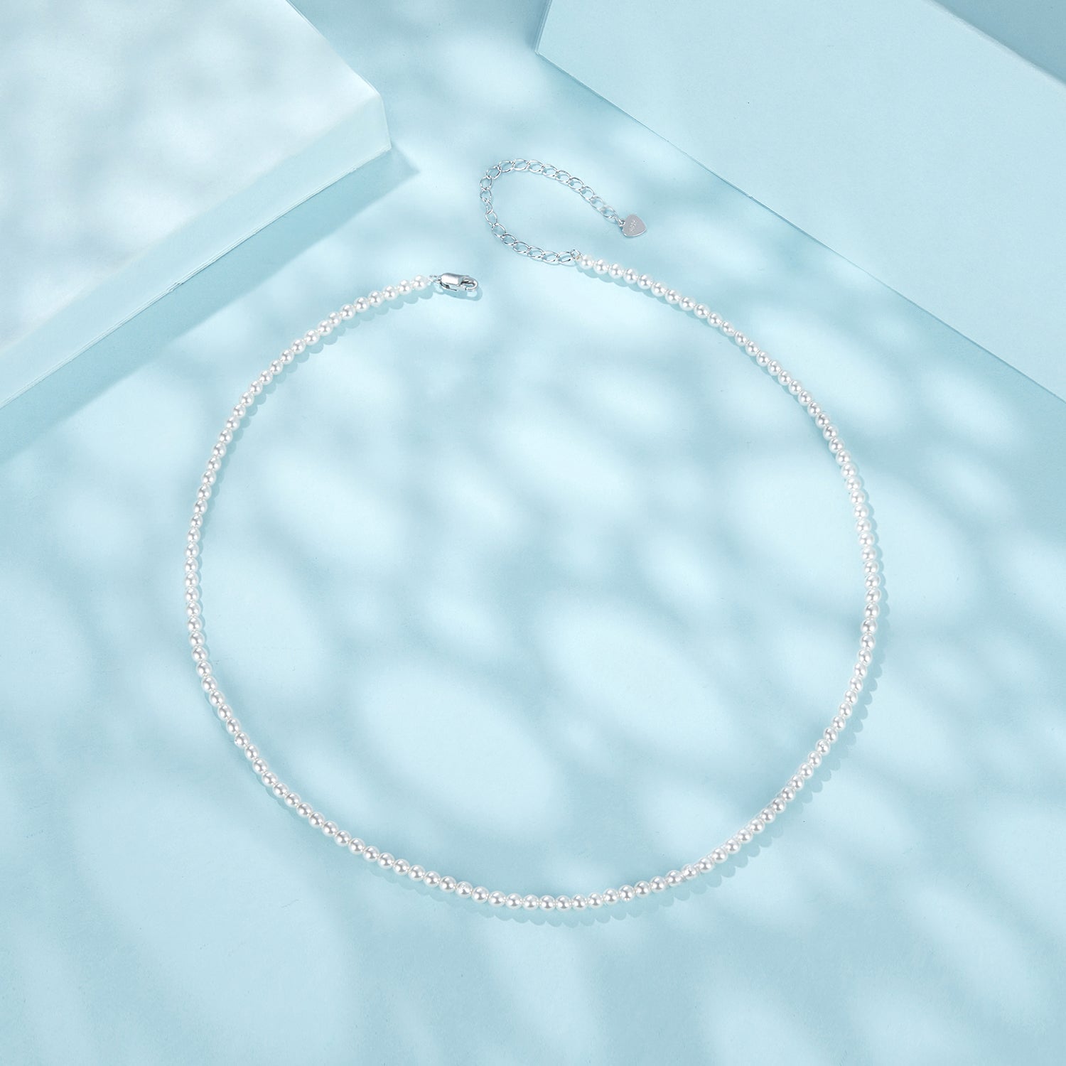 925 Sterling Silver White Gold Plated Necklace with Quality Shell Pearl for Women DestGlow