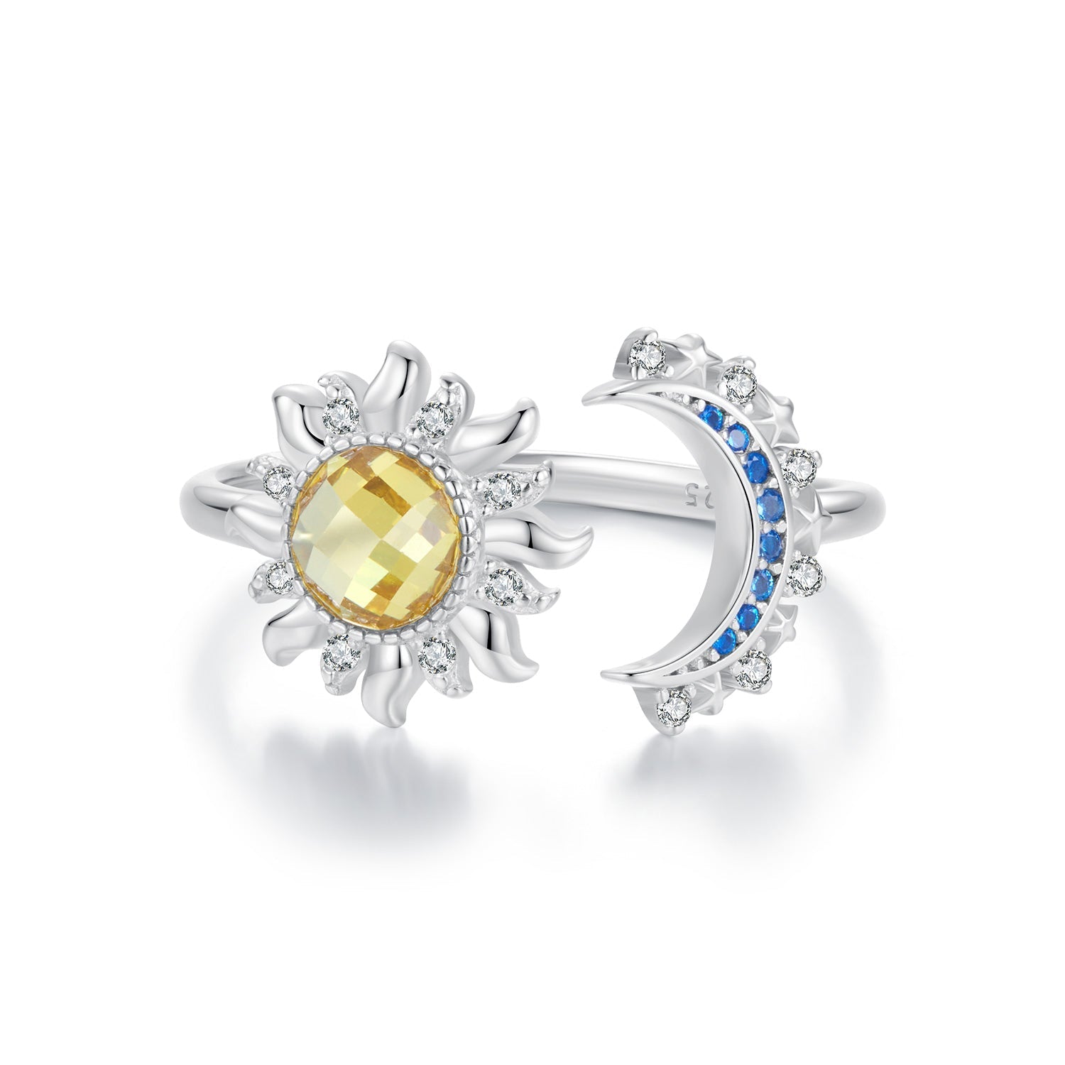 925 Sterling Silver Pavé CZ White Gold Plated Ring for Women DestGlow