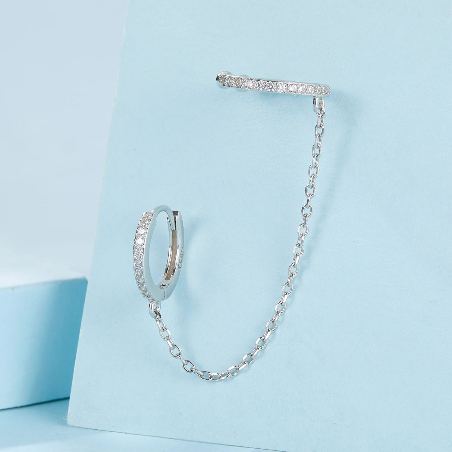 S925 Sterling Silver Earrings with Pavé Setting CZ for Women DestGlow