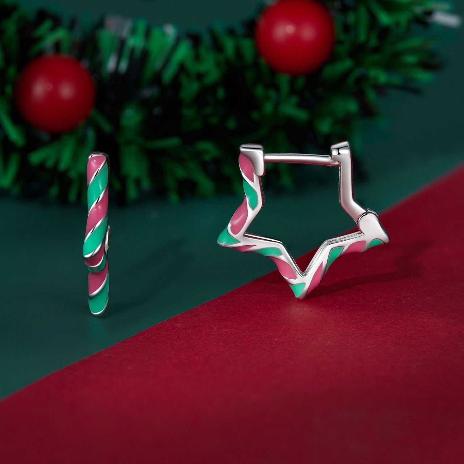925 Sterling Silver Enamel Plated Platinum Earrings for Women DestGlow