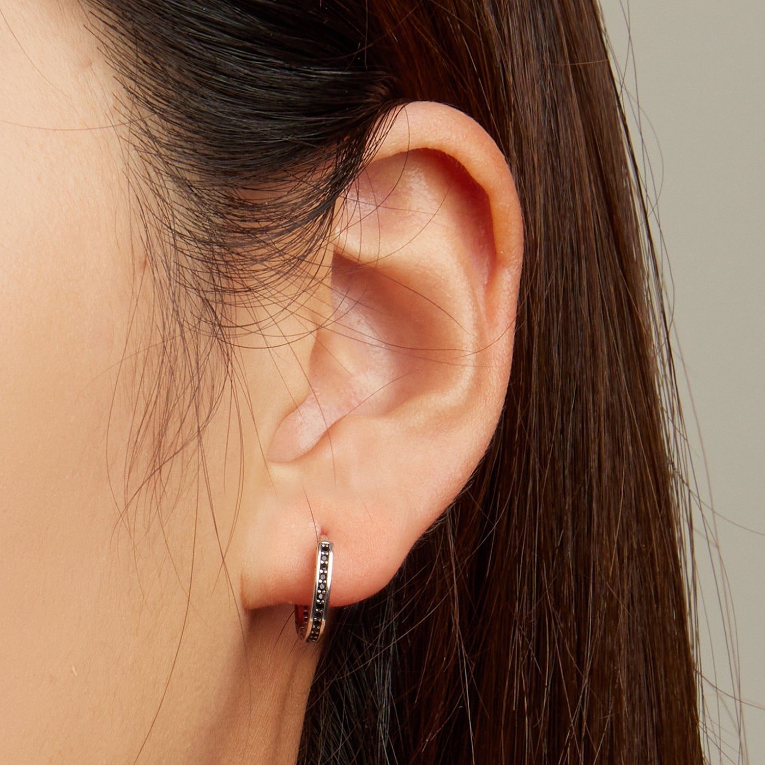 925 Sterling Silver Oxidized Pavé CZ Earrings DestGlow