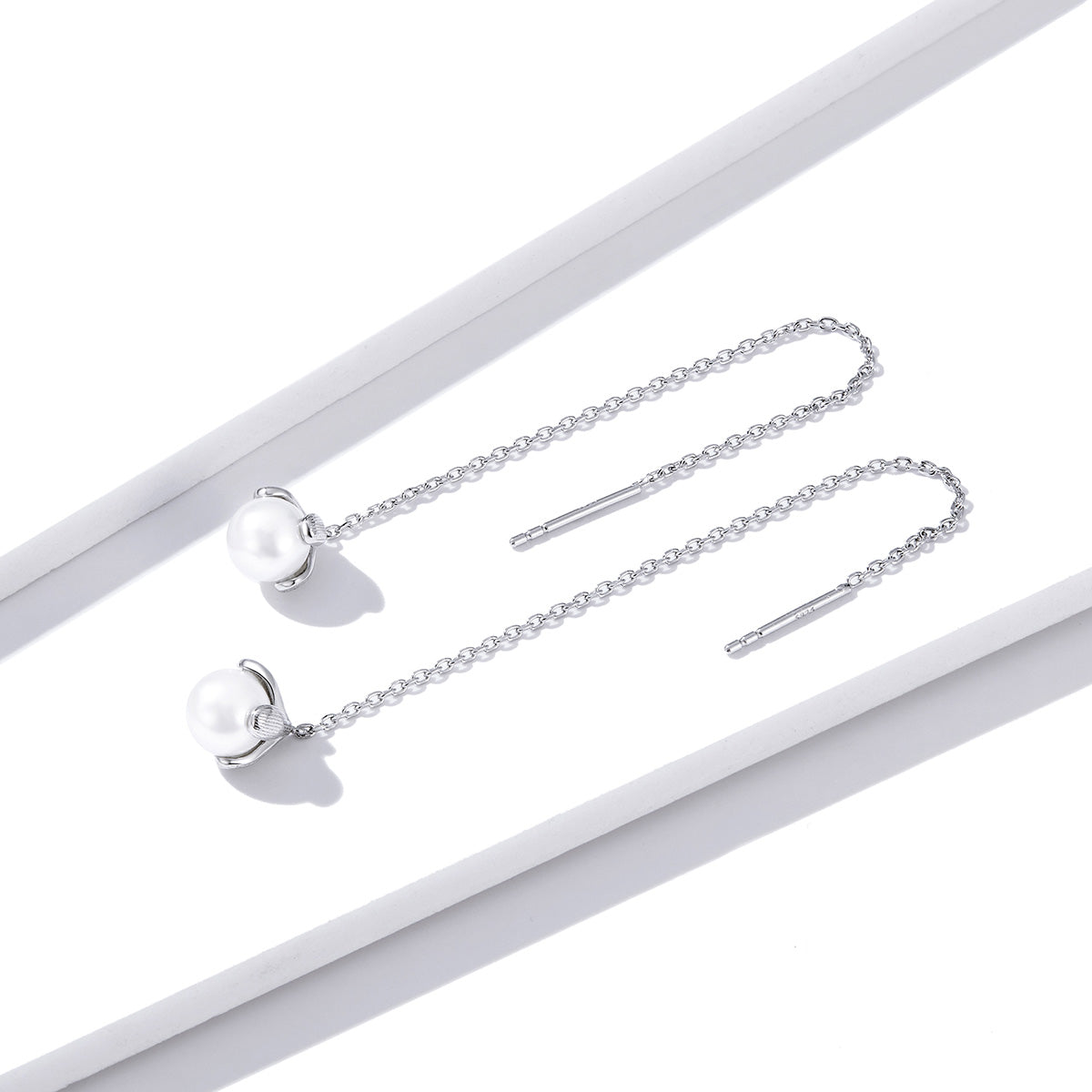 925 Sterling Silver Earrings with Quality Shell Pearl DestGlow