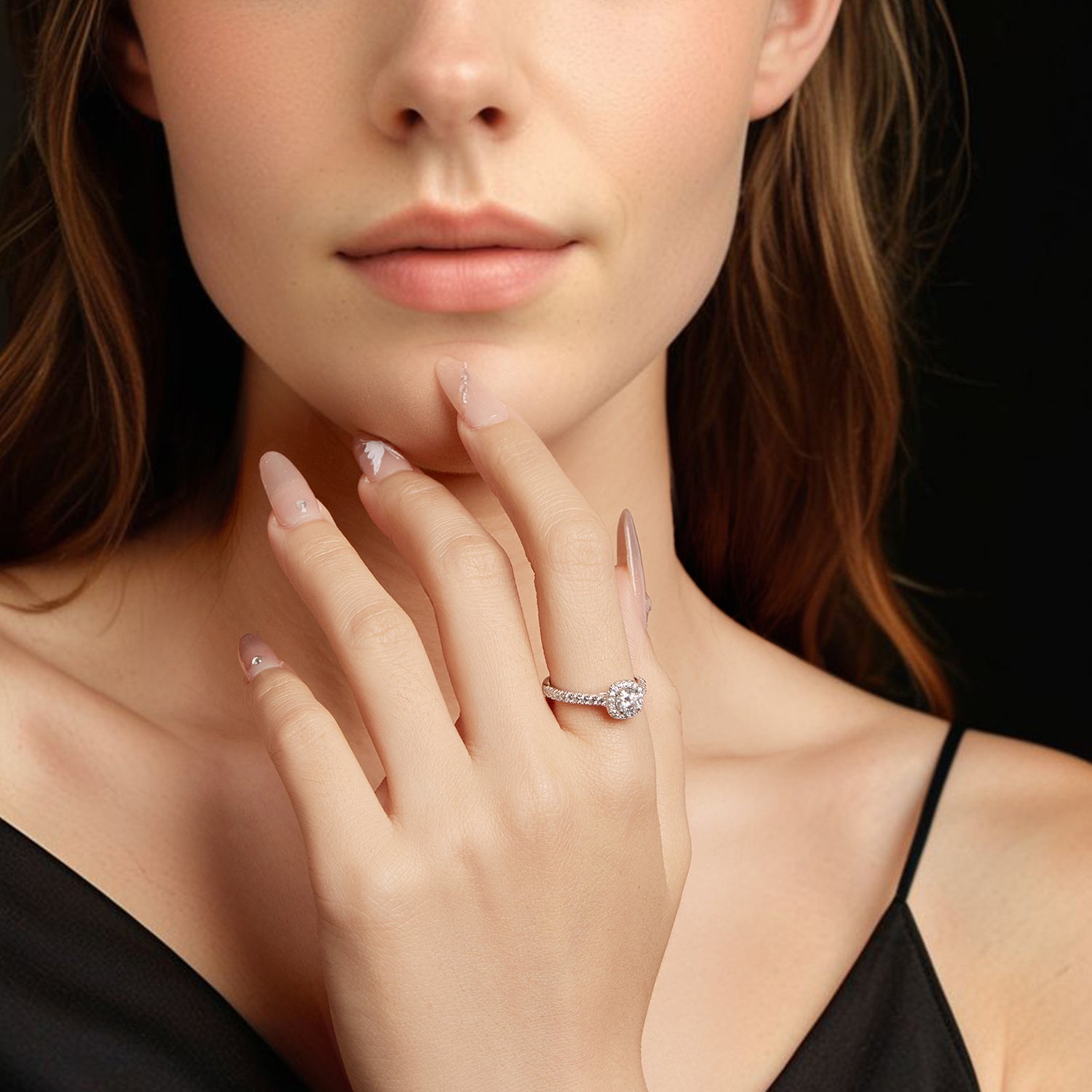 925 Sterling Silver Moissanite 0.5 Carat Ring for Women - Size 6 DestGlow