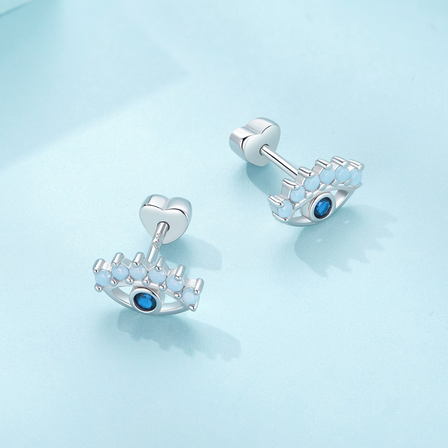 925 Sterling Silver Plated Platinum Opal Earrings for Women DestGlow