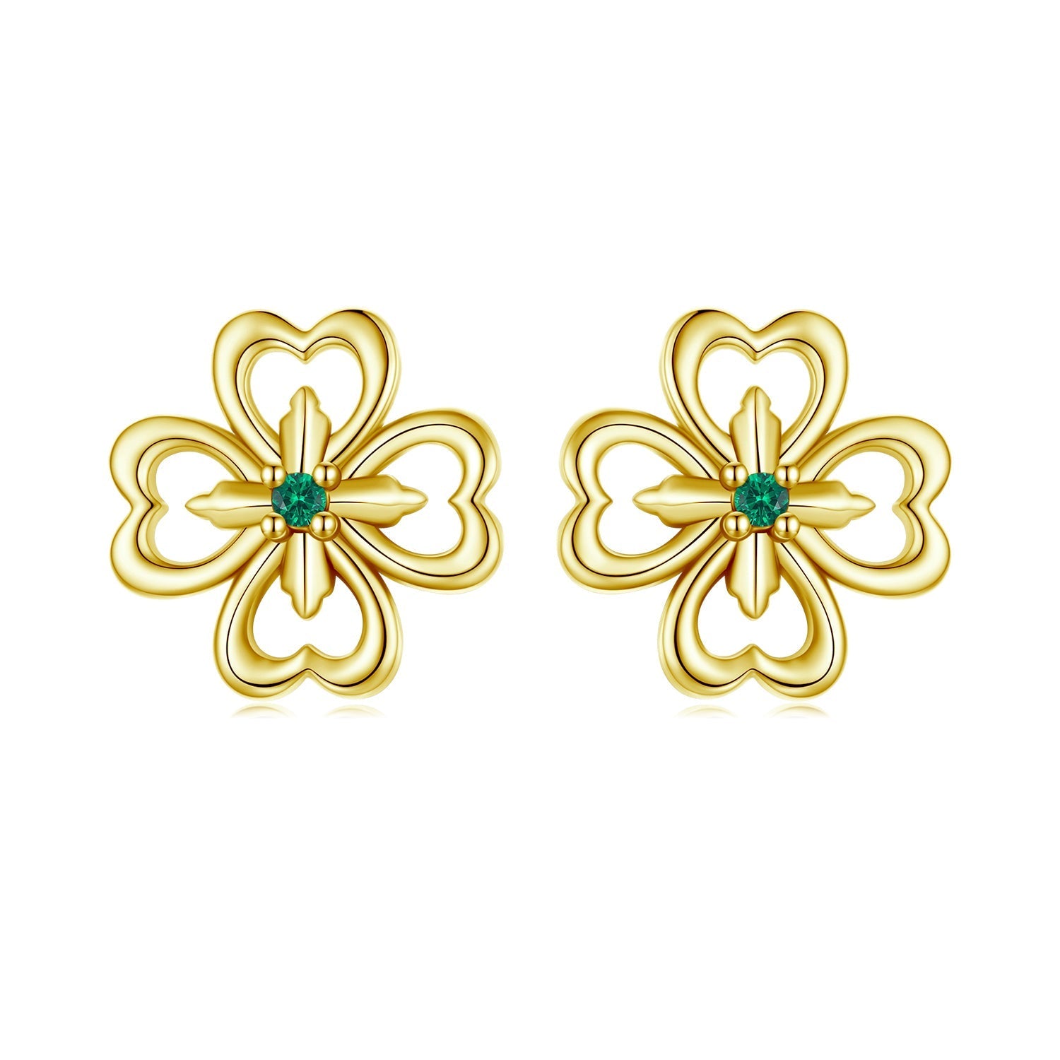 925 Sterling Silver Earrings with Pavé Setting CZ, 0.9cm, Oxidized Silver for Women