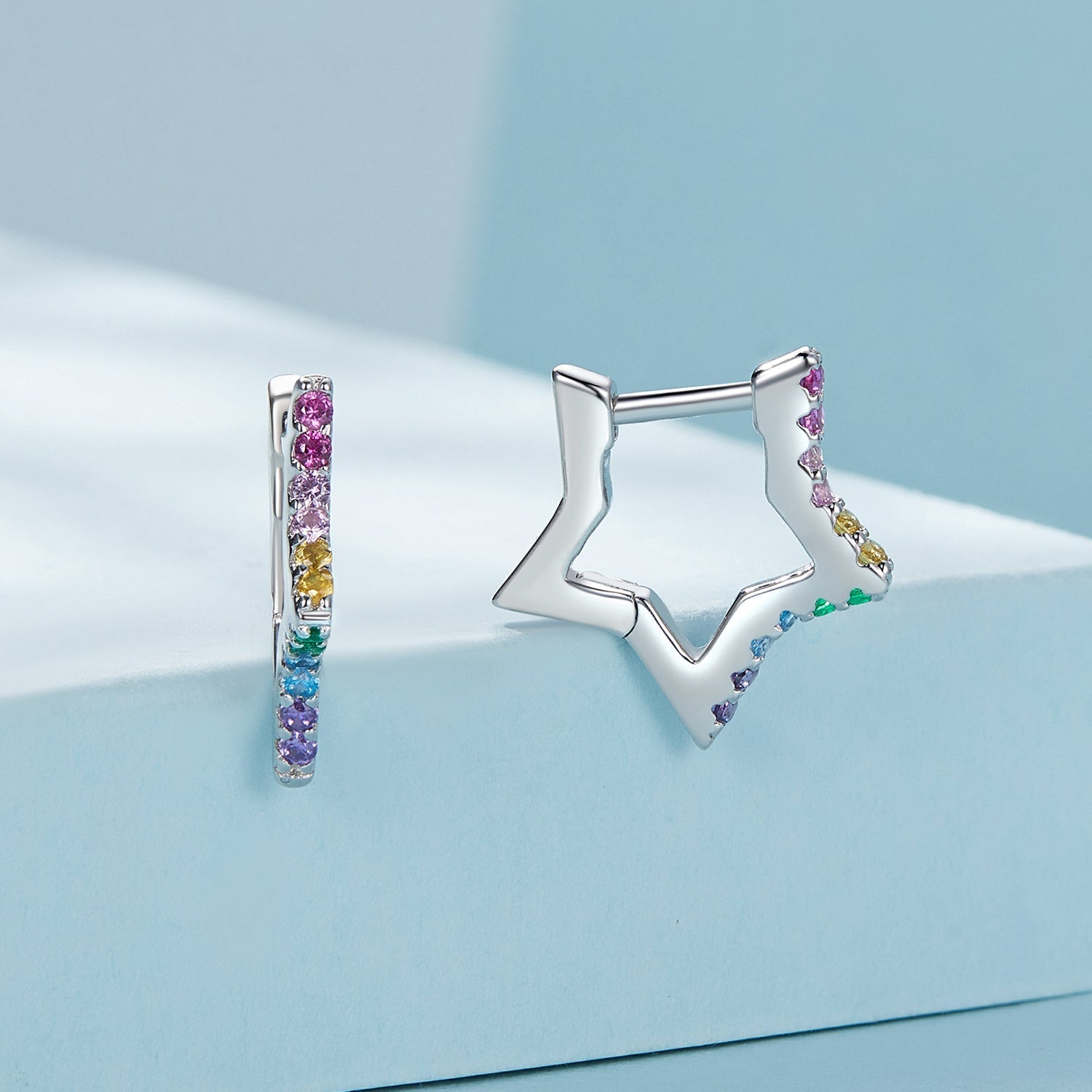 925 Sterling Silver Earrings with Pavé Setting CZ for Women DestGlow
