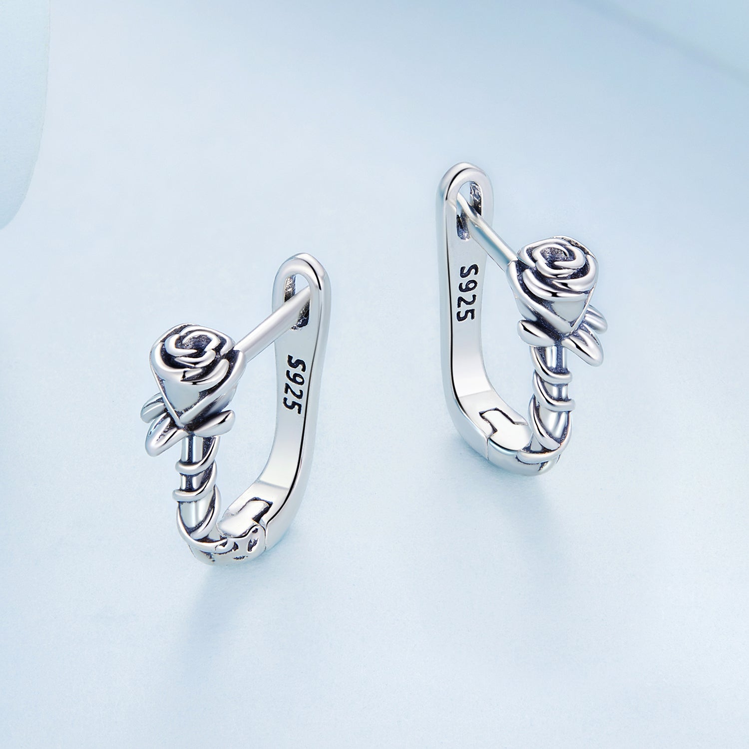 925 Sterling Silver Earrings with Oxidized Finish for Women DestGlow