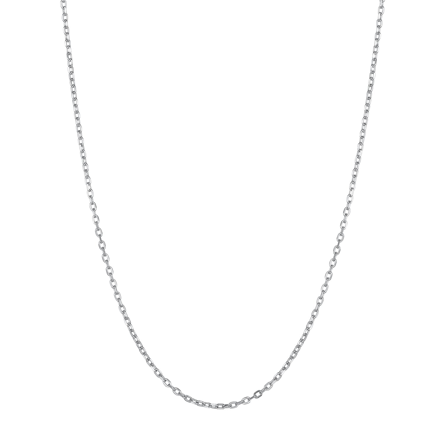 925 Sterling Silver Plated Platinum 45cm + 5cm Necklace for Women DestGlow