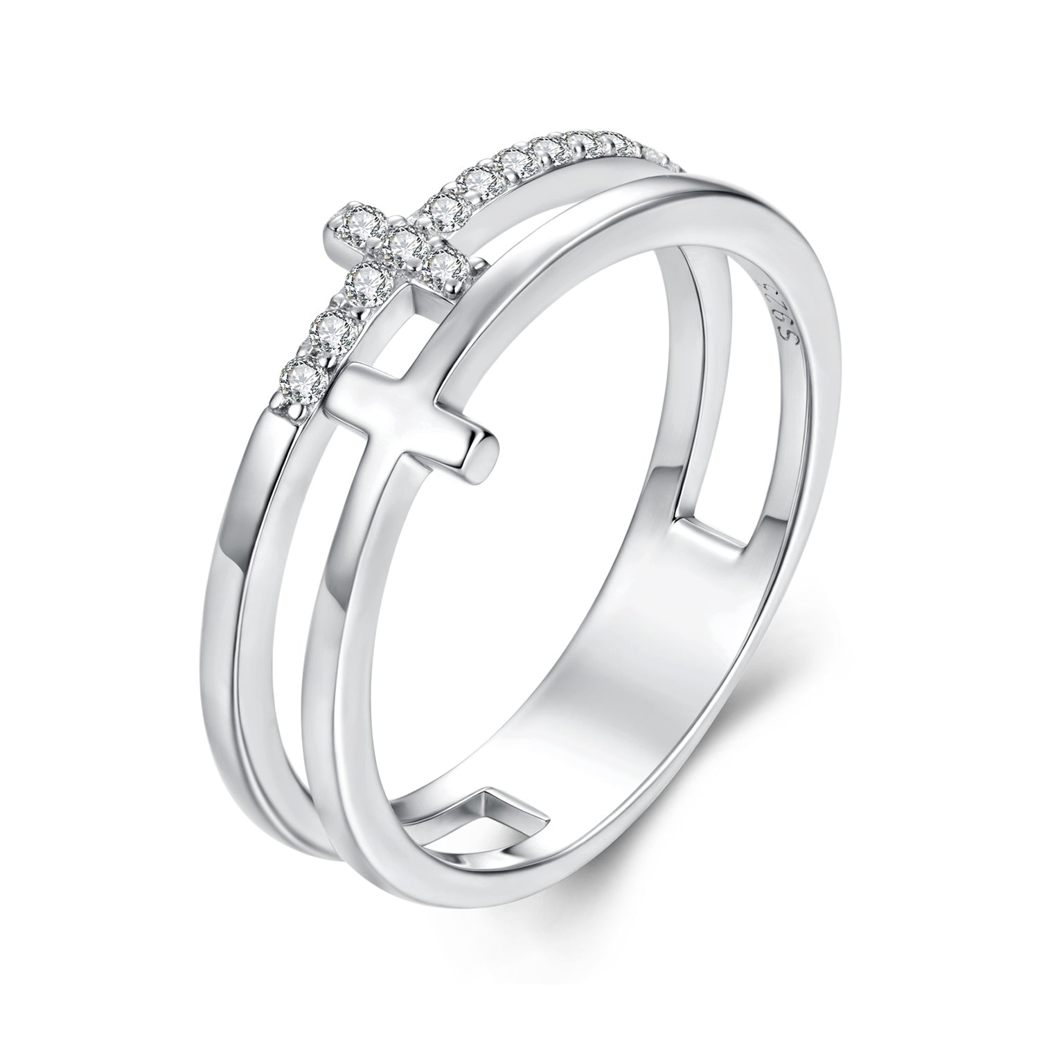 925 Sterling Silver Moissanite Engagement Ring for Women Size 6 DestGlow