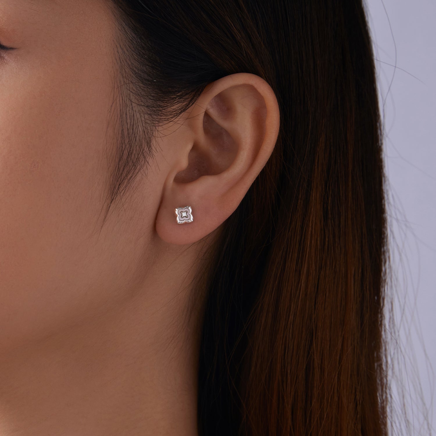925 Sterling Silver Moissanite 0.8cm Earrings for Women DestGlow