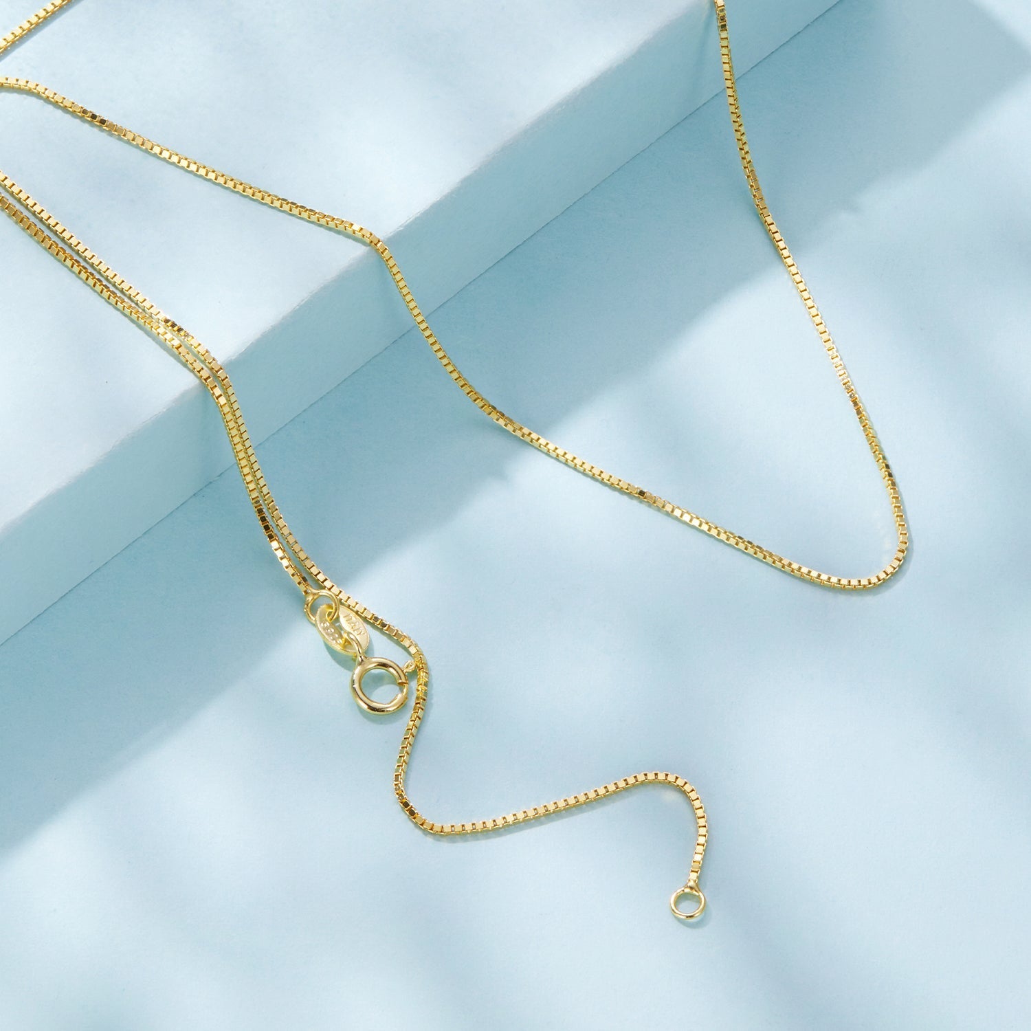 925 Sterling Silver + Plated White Gold Necklace 40cm for Women DestGlow