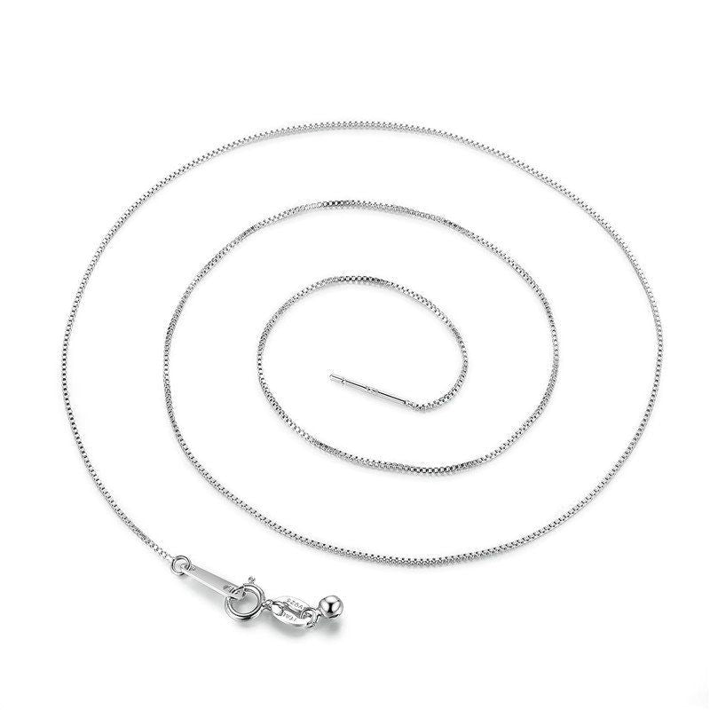 925 Sterling Silver Plated Platinum 45cm Necklace for Women DestGlow