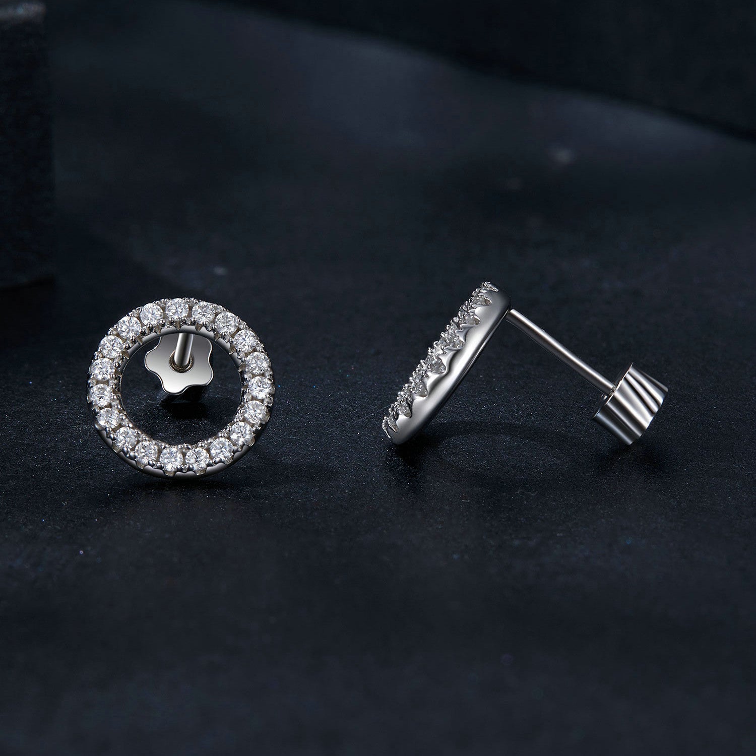 925 Sterling Silver 10mm Moissanite Earrings for Women DestGlow