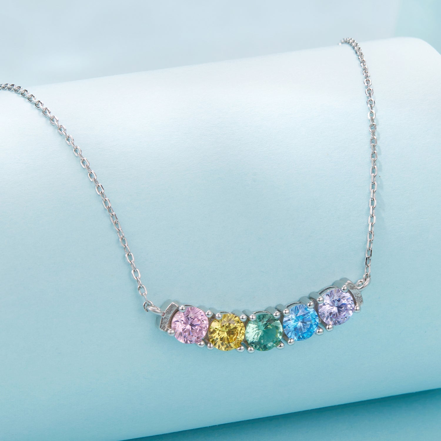 925 Sterling Silver White Gold Plated 40+5cm Necklace with Pavé Setting CZ for Women DestGlow