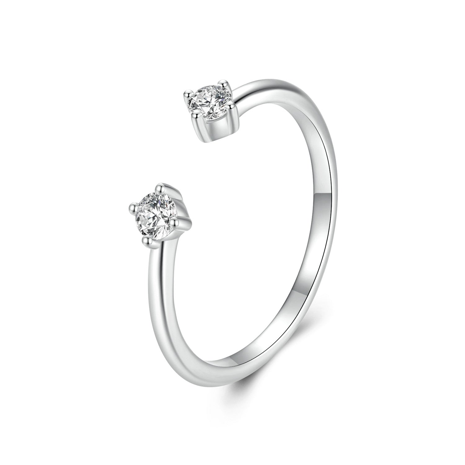 925 Sterling Silver Moissanite Ring Size E for Women DestGlow