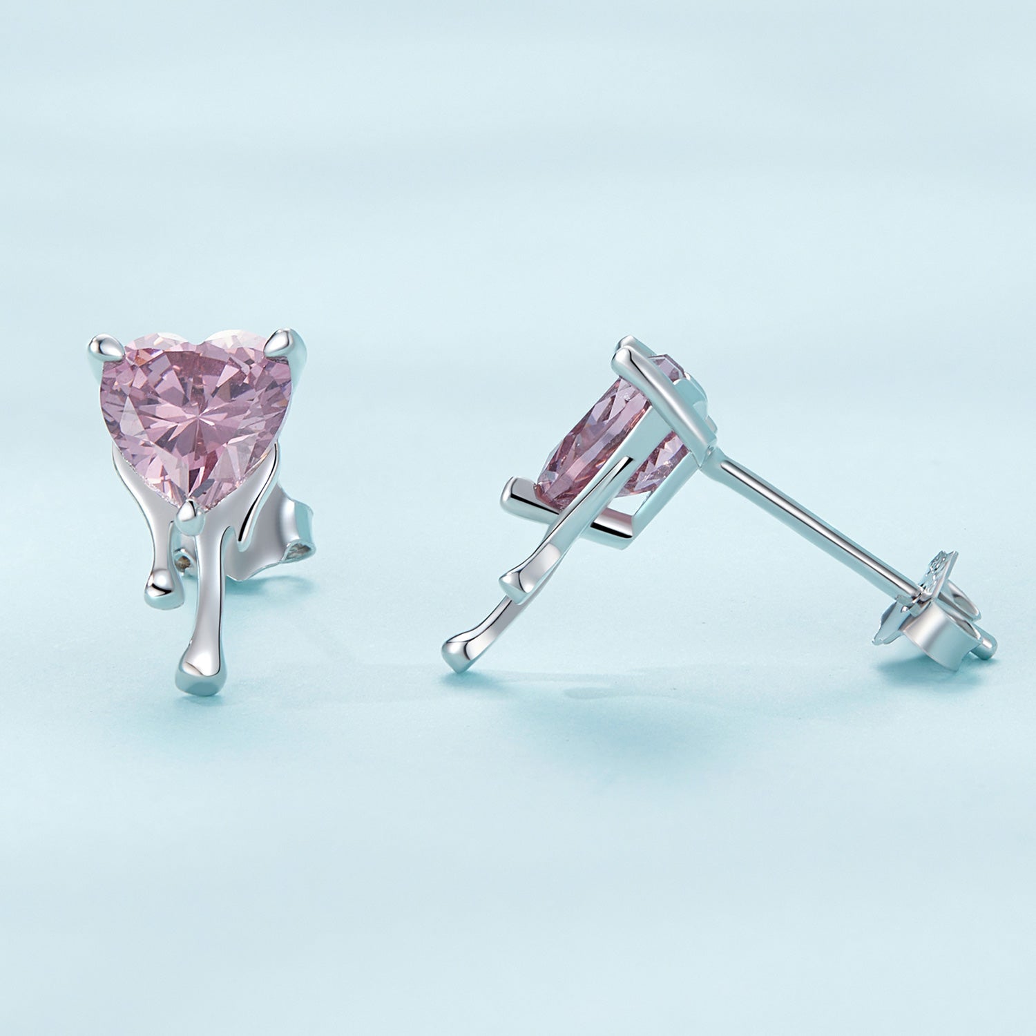 925 Sterling Silver CZ Earrings with Pavé Setting for Women DestGlow