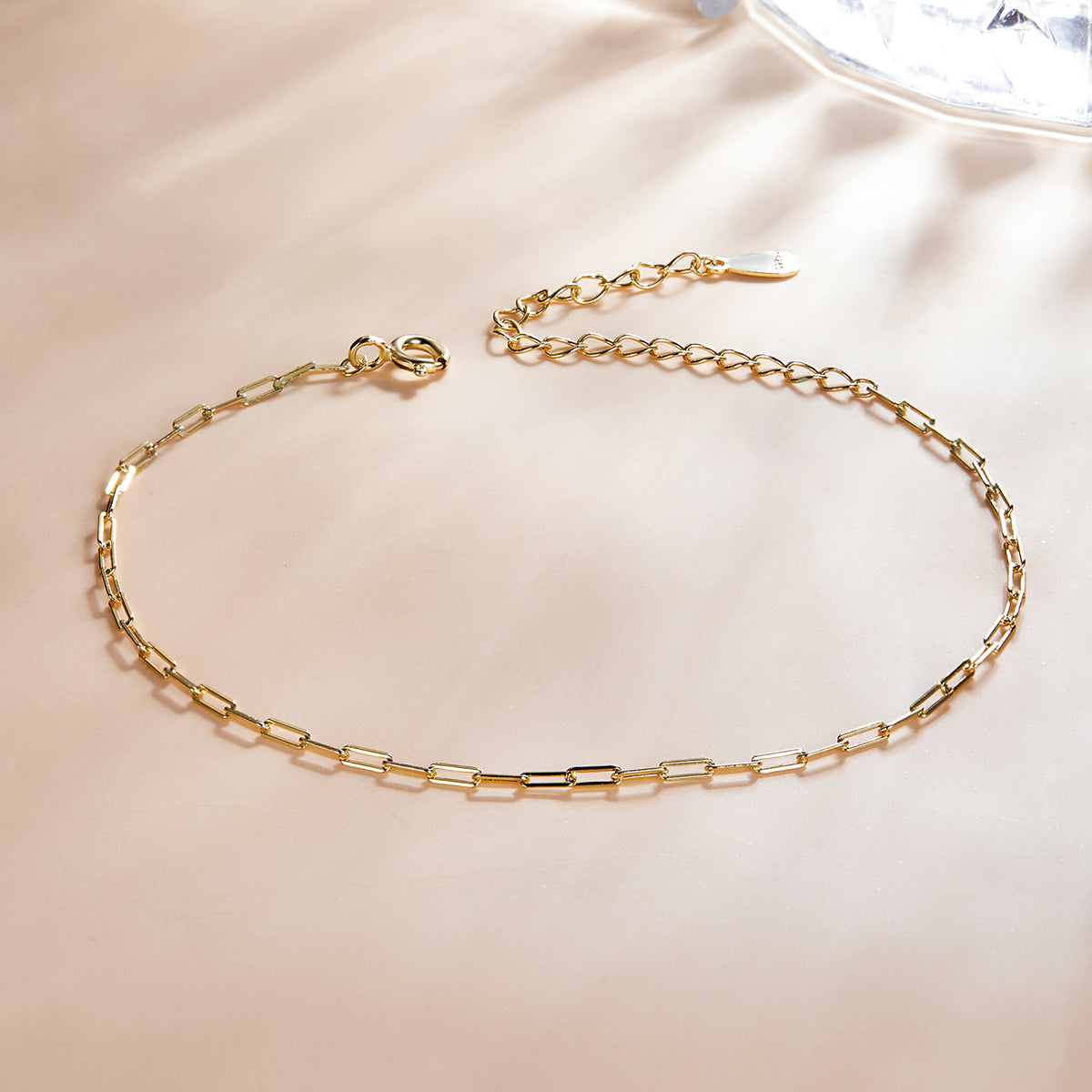 925 Sterling Silver & Plated Platinum Bracelet - 17+5cm Length DestGlow