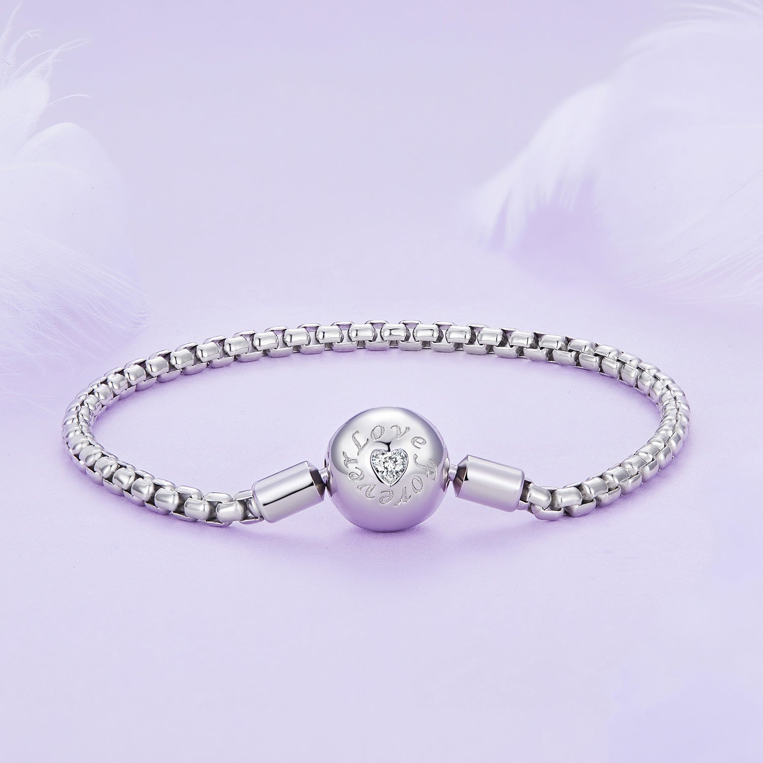 925 Sterling Silver Bracelet 19cm with CZ Stones for Women DestGlow