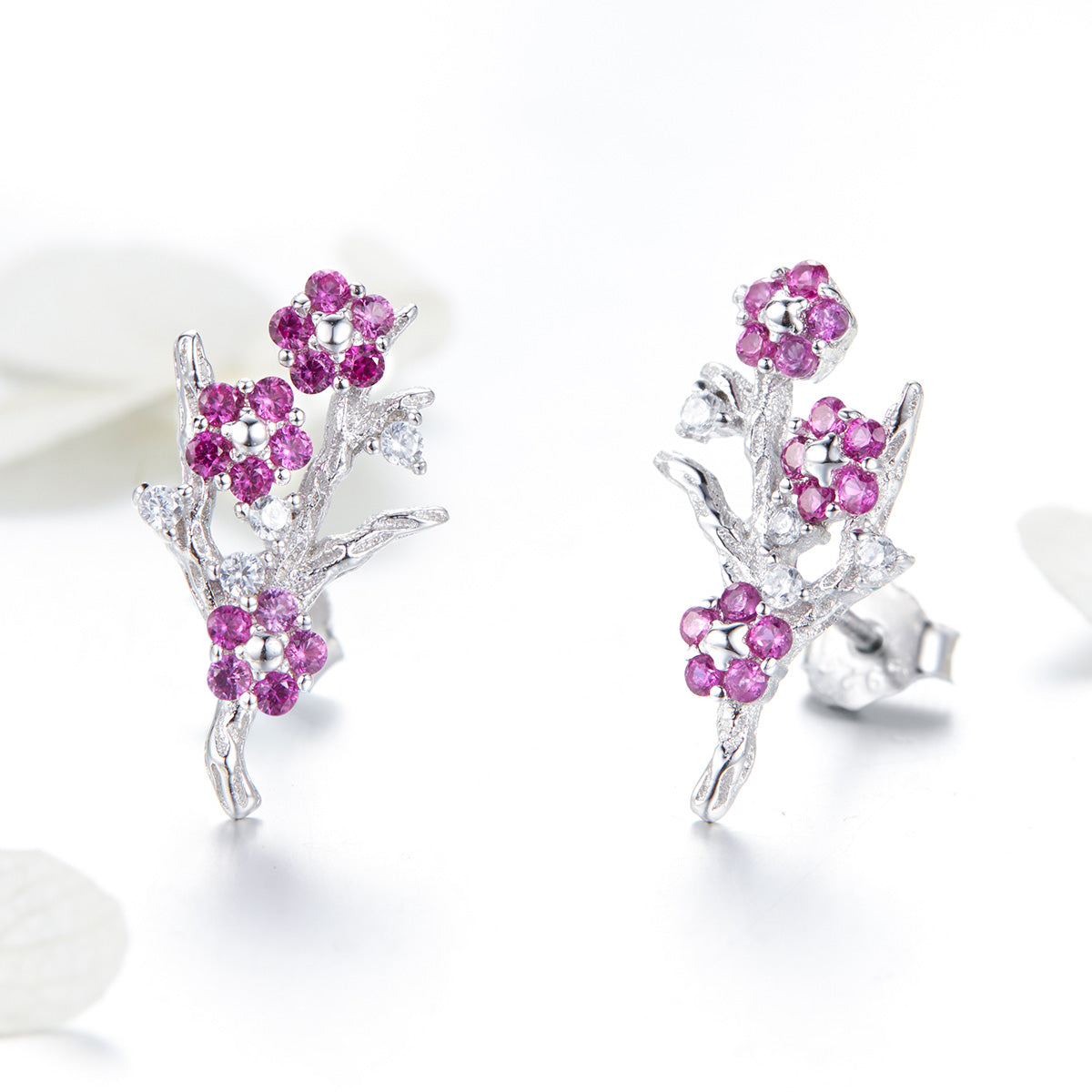925 Sterling Silver Earrings with Pavé Setting CZ for Women DestGlow