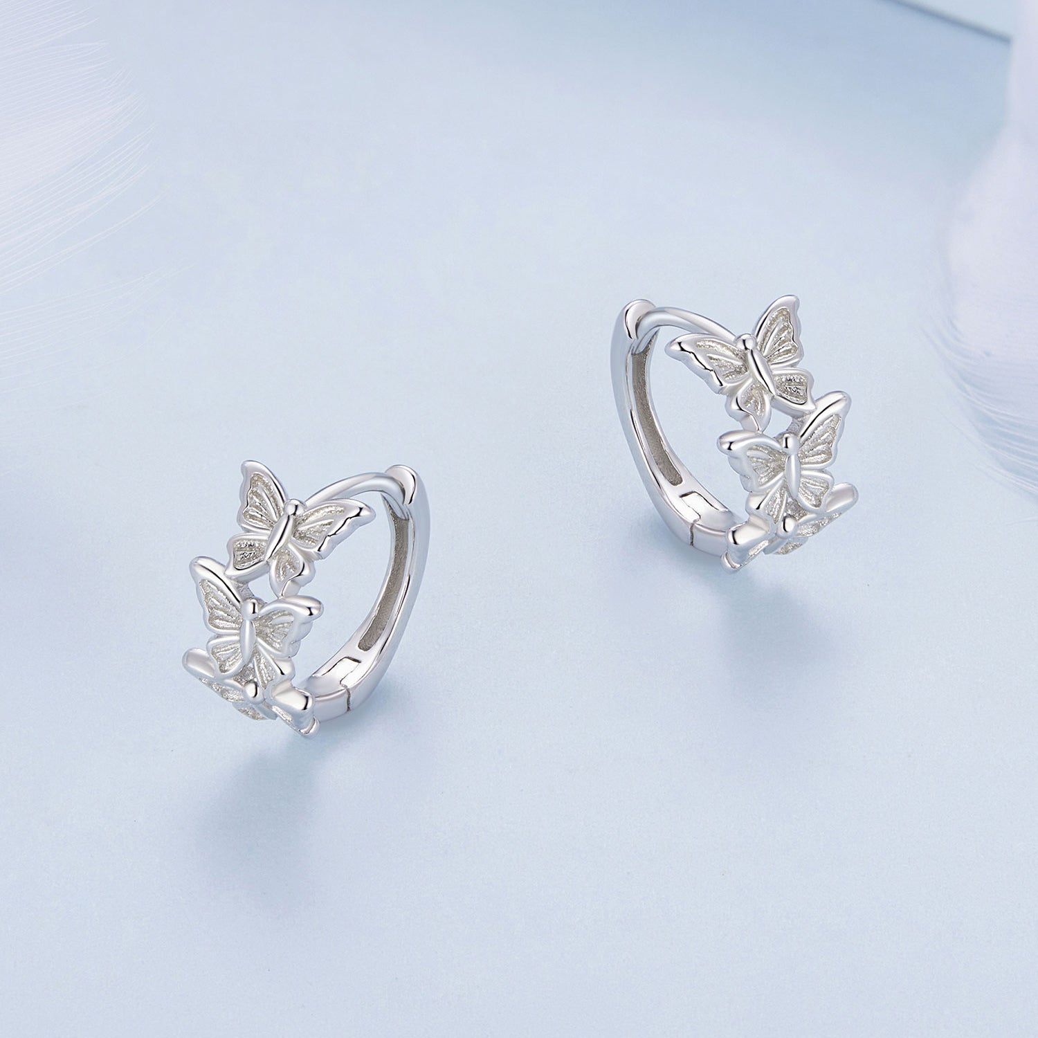 S925 Sterling Silver Earrings with Plated Platinum for Women DestGlow