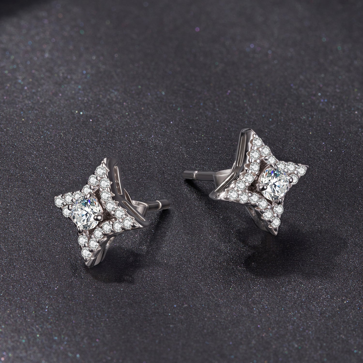 925 Sterling Silver Moissanite 0.1ct Earrings for Women DestGlow