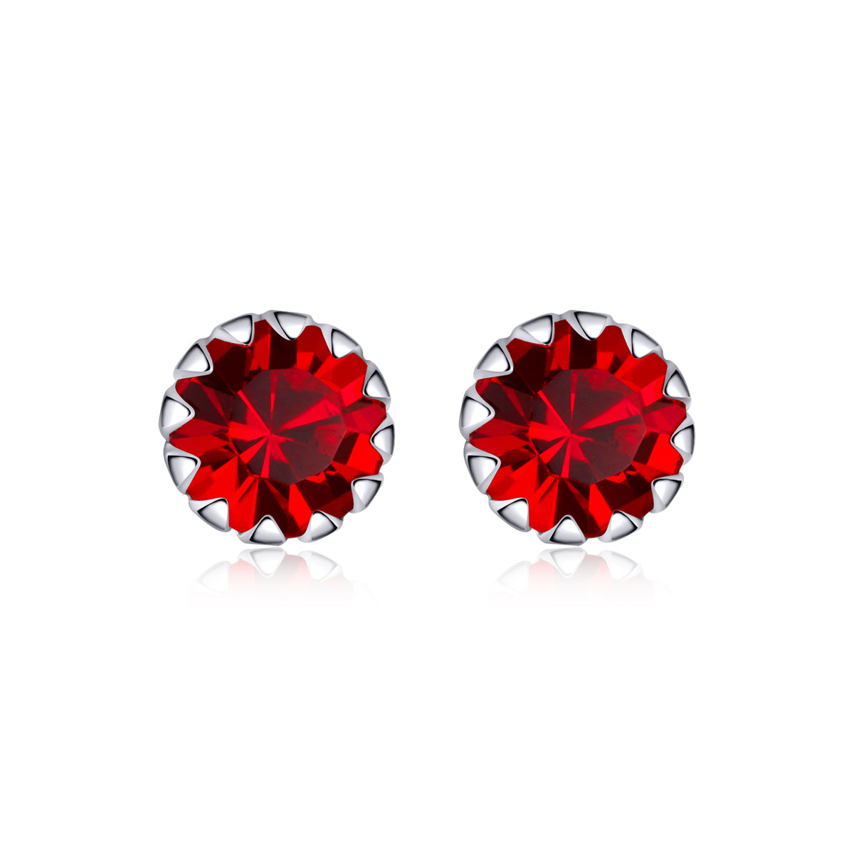 925 Sterling Silver & Plated Platinum Earrings with Pavé Setting CZ for Women DestGlow