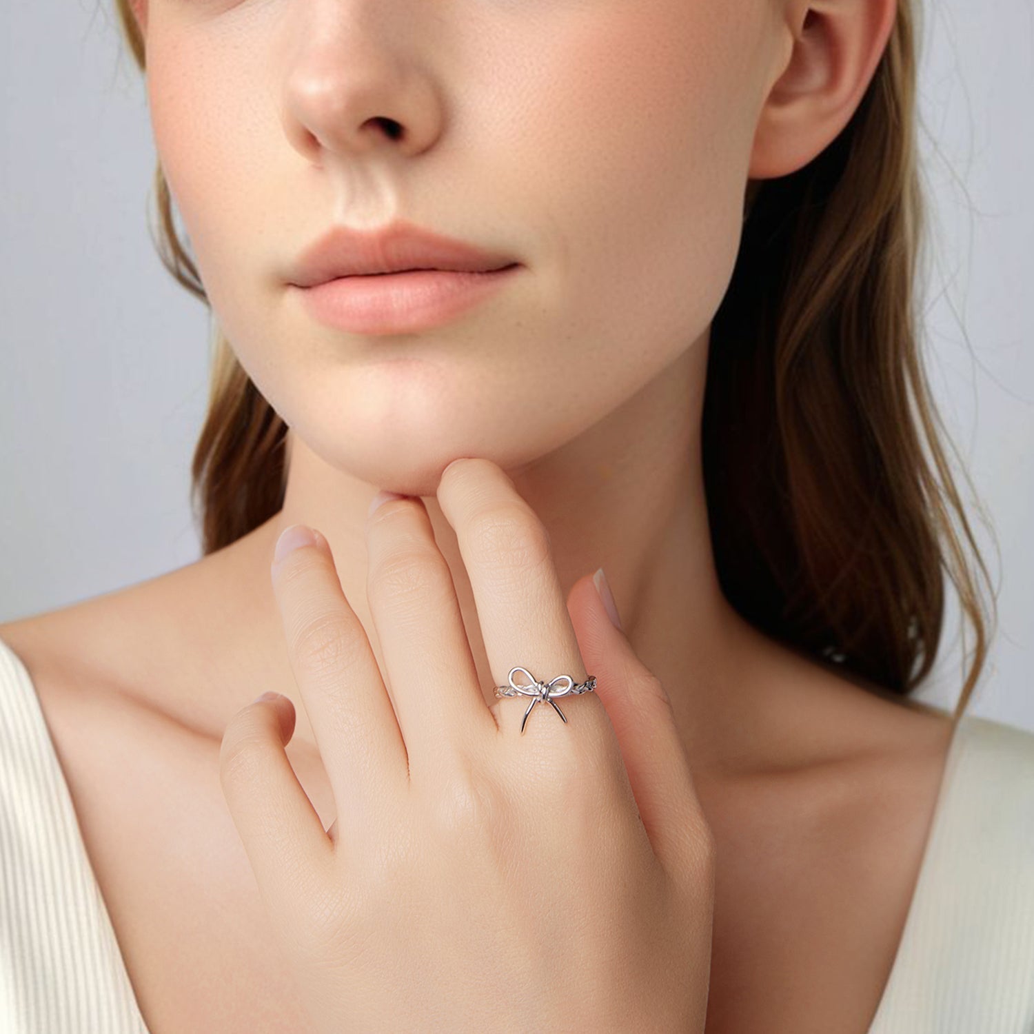 925 Sterling Silver Plated White Gold Minimalist Pendant Necklace for Women DestGlow